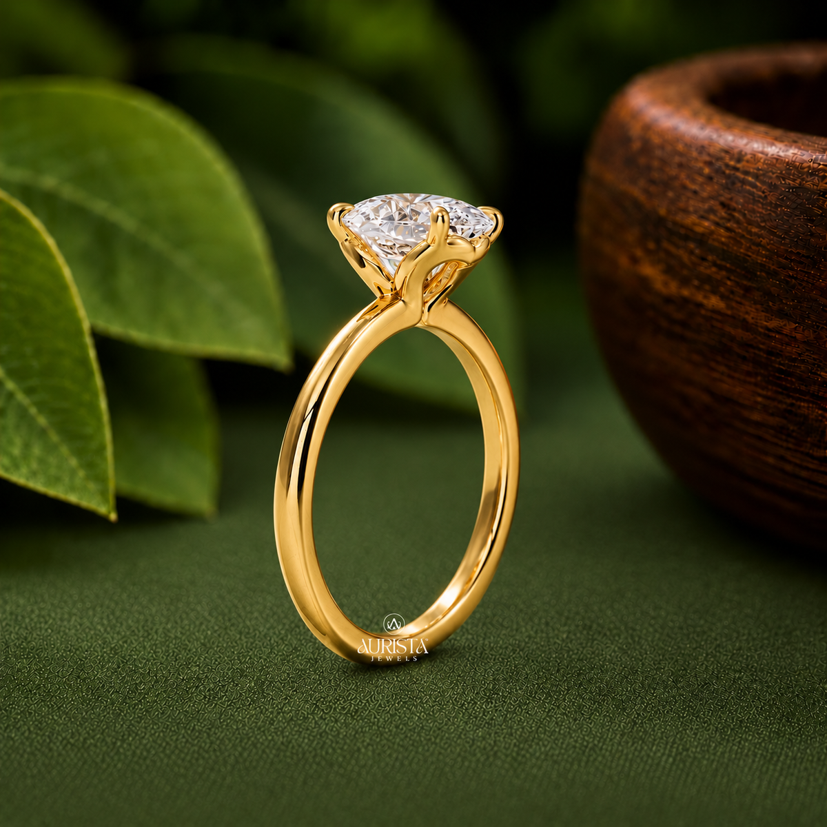 2.00 Ct Oval Lab Grown Diamond Solitaire Ring, Sophisticated Wedding Engagement