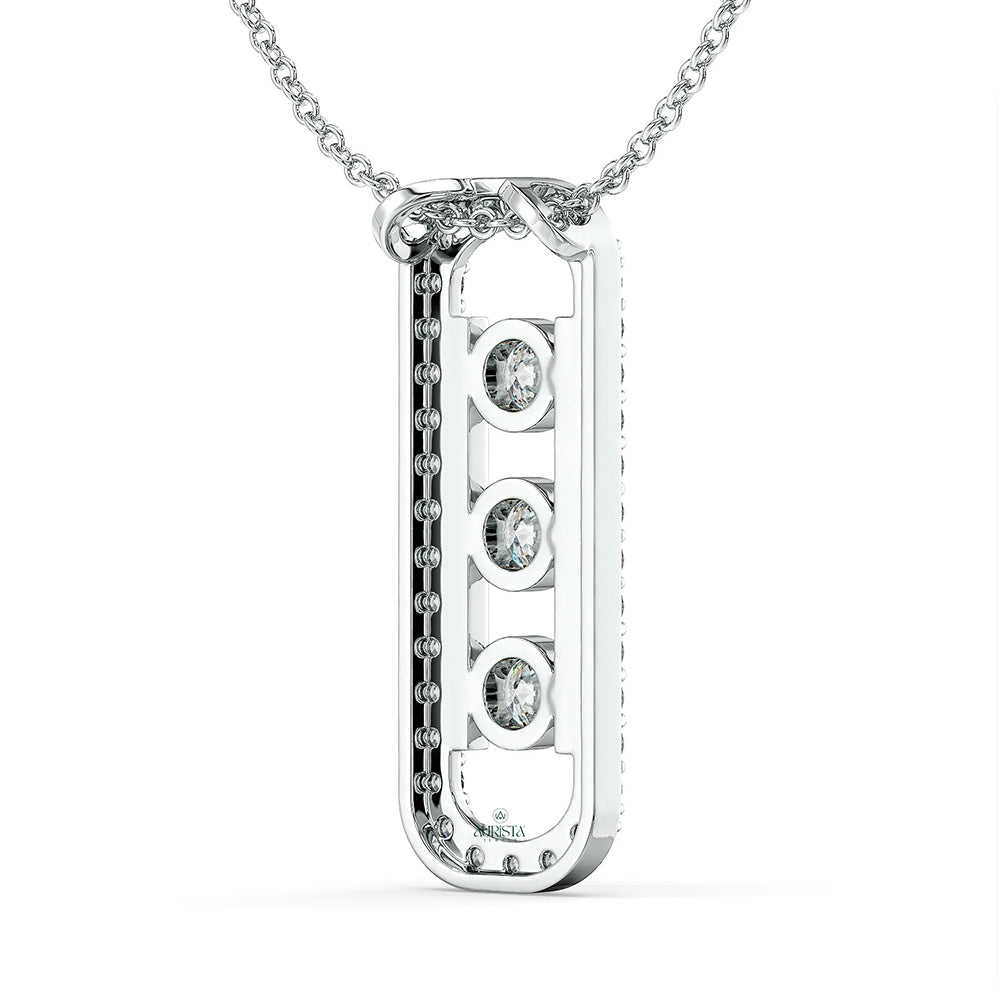 Classic Spark Round Diamond Pendant in Rose Gold