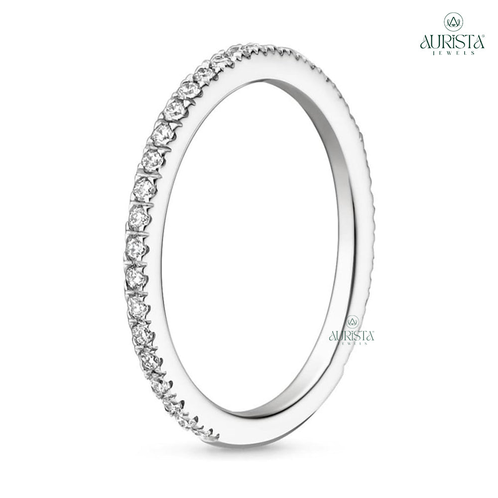 Oval Moissanite Diamond Ring Set, Vintage Floral Halo In White Gold Round Side Stones