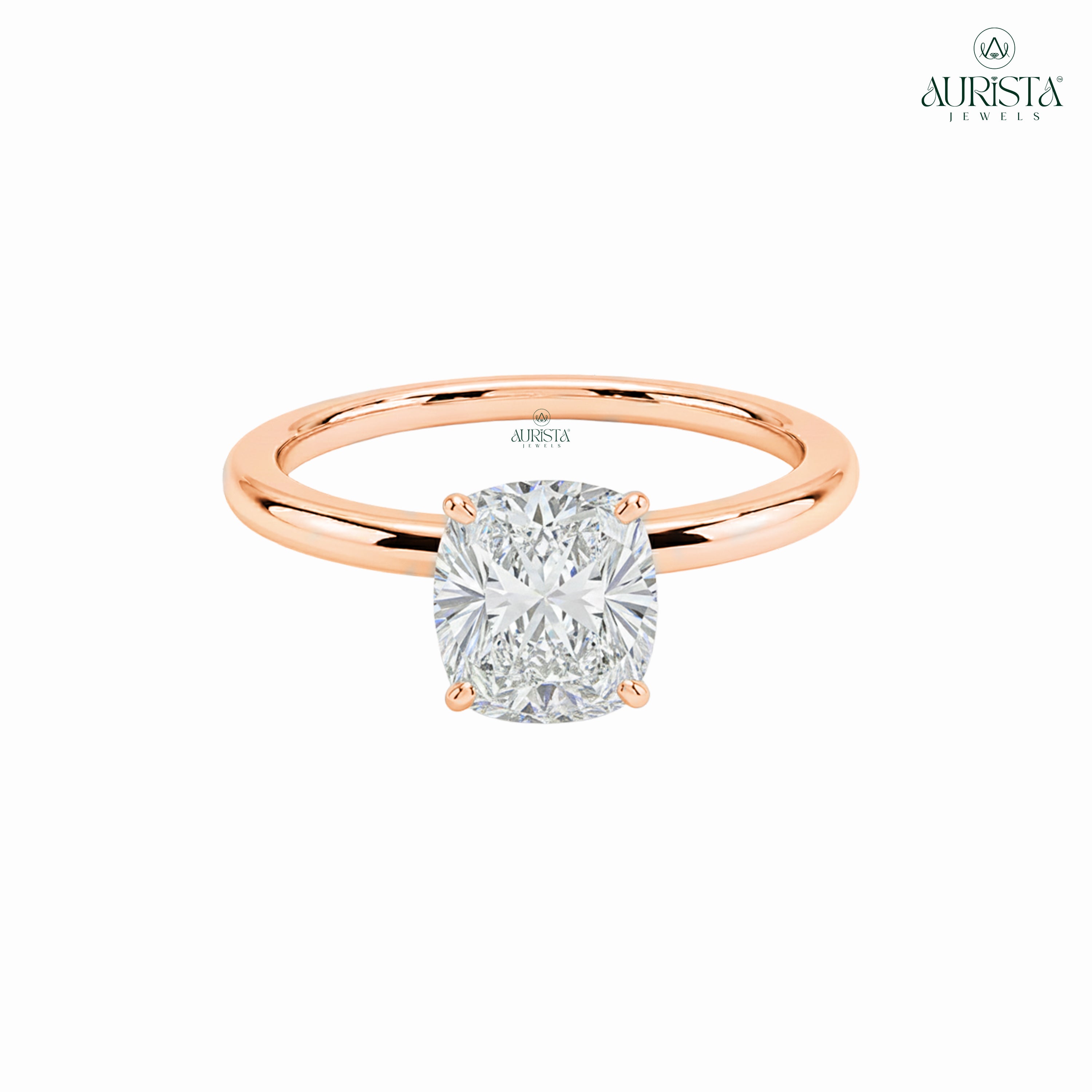 Promise Eternal – Rose Gold Ring with Cushion Diamond
