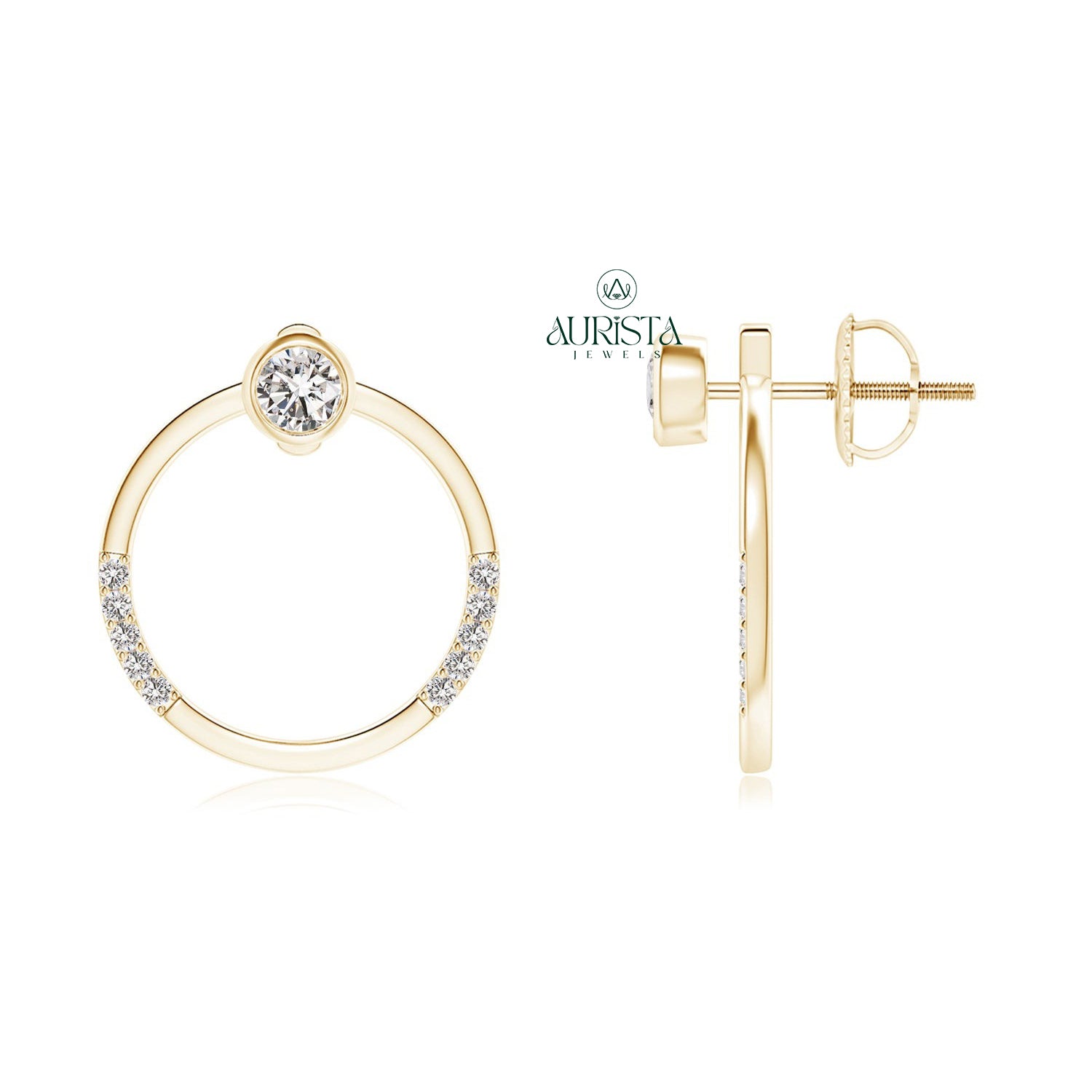 Elegant Earrings with Brilliant Diamond