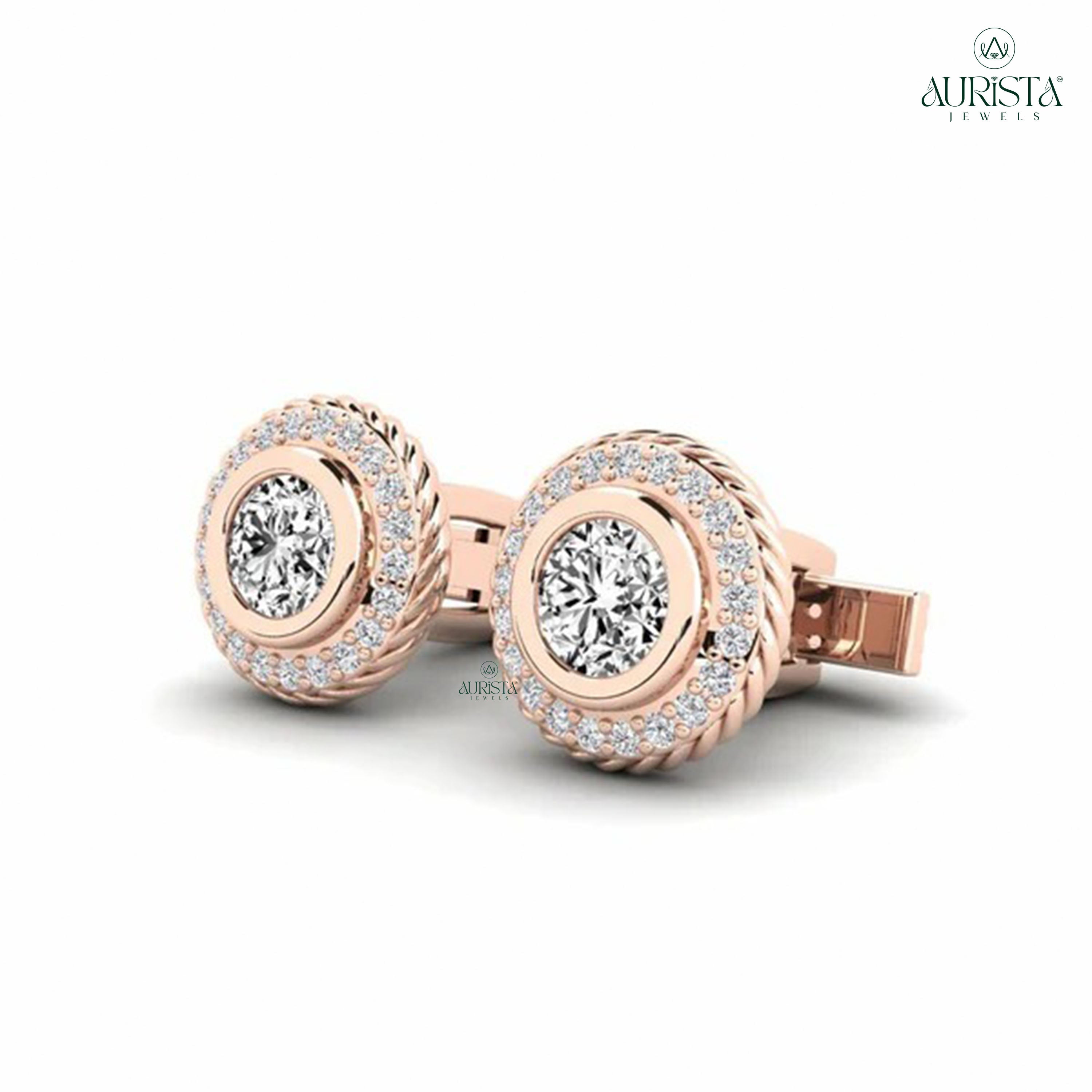 Elegant Diamond Cufflinks for Men