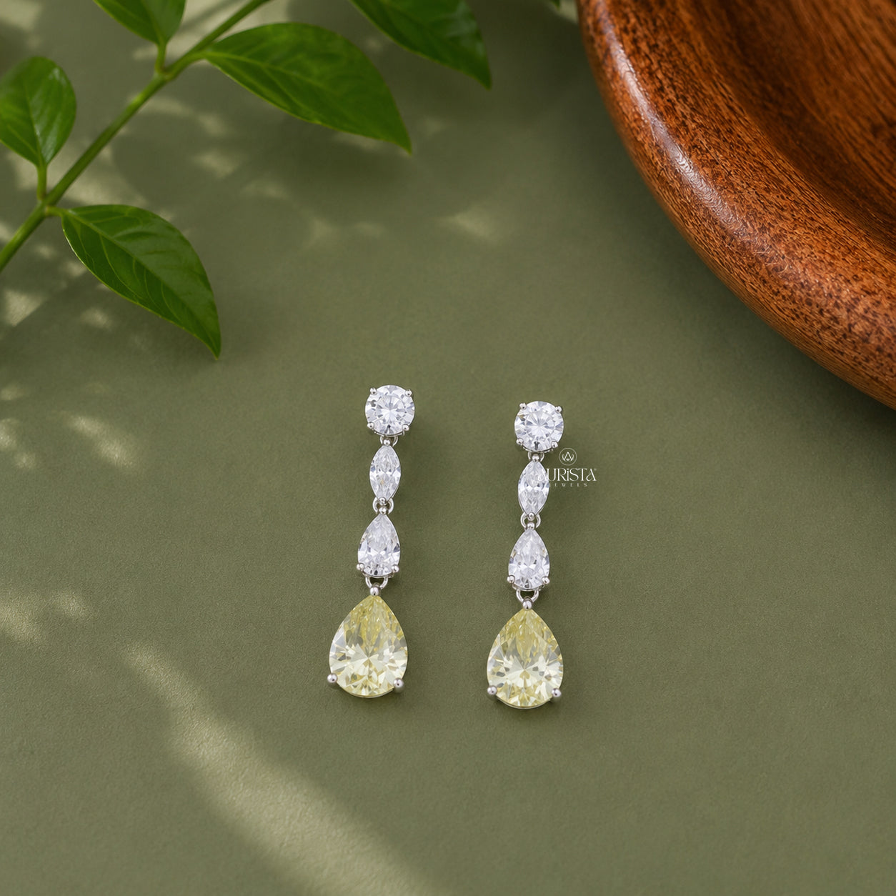 Pear Cut Moissanite Drop Earrings Tiered Dangle Earrings Minimalist Fine Jewelry
