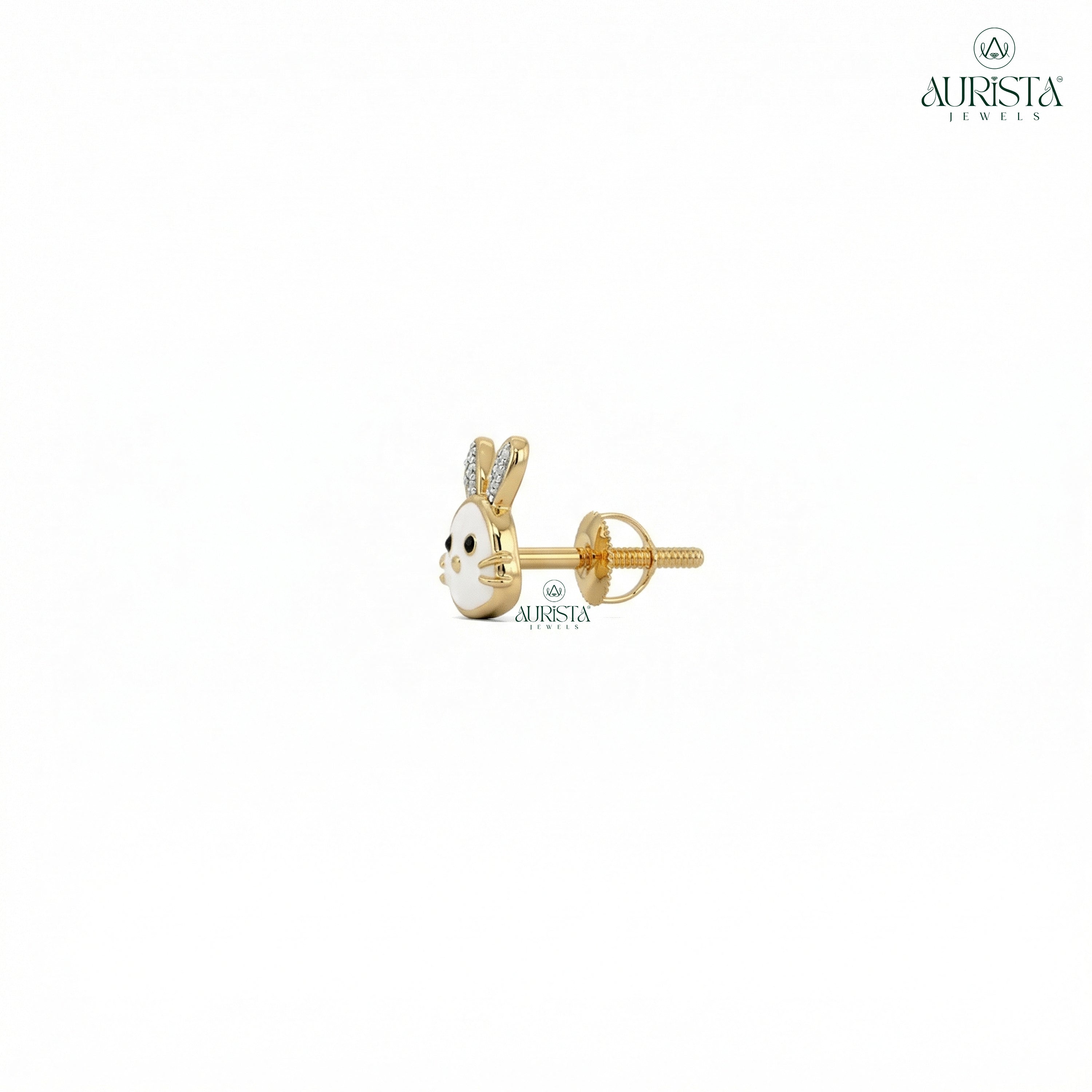 Shimmering Elegance – White Diamond Earrings