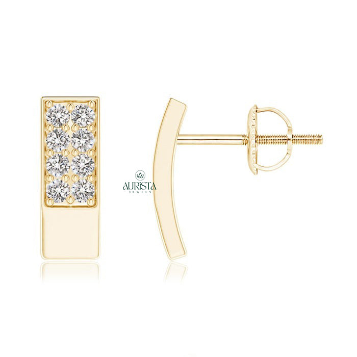 Eternal Glow Round Diamond Pave Studs