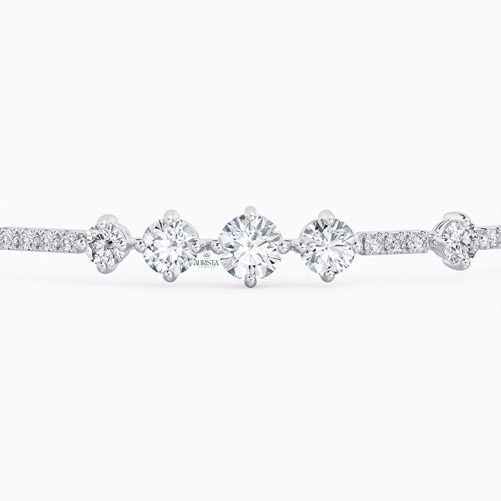 Shine of Love – Rose Gold Bracelet with Round Diamonds