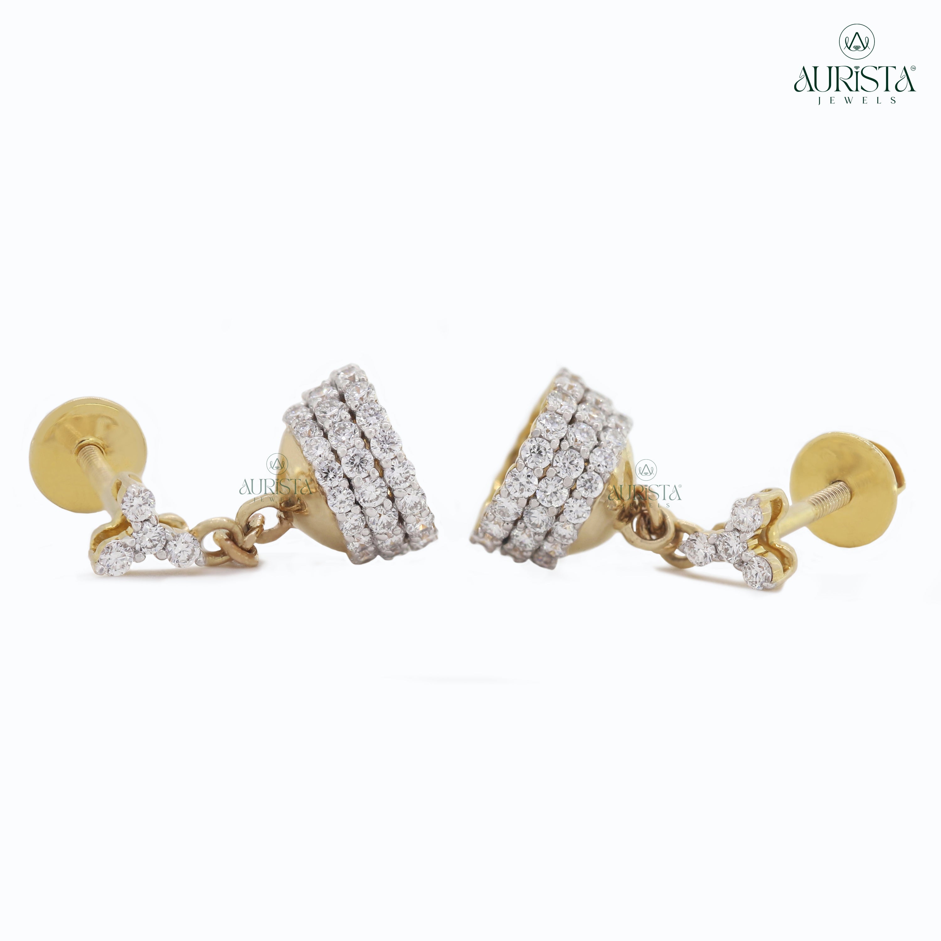 Sparkling Whispers – Diamond Stud Earrings