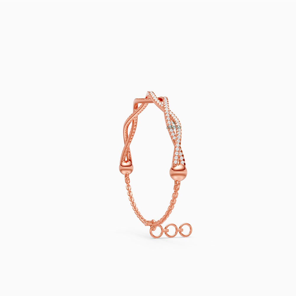 Eternal Embrace – Diamond Bracelet in Rose Gold