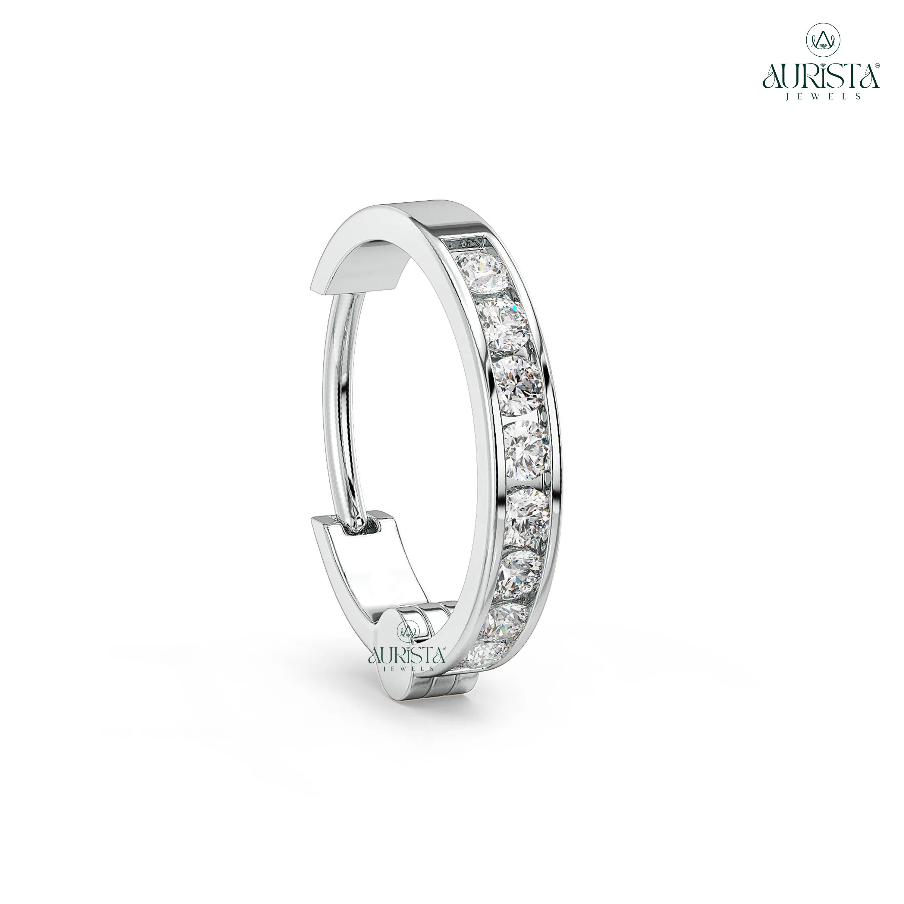 Pure Romance Rose Gold Diamond Nose Pin Jewelry