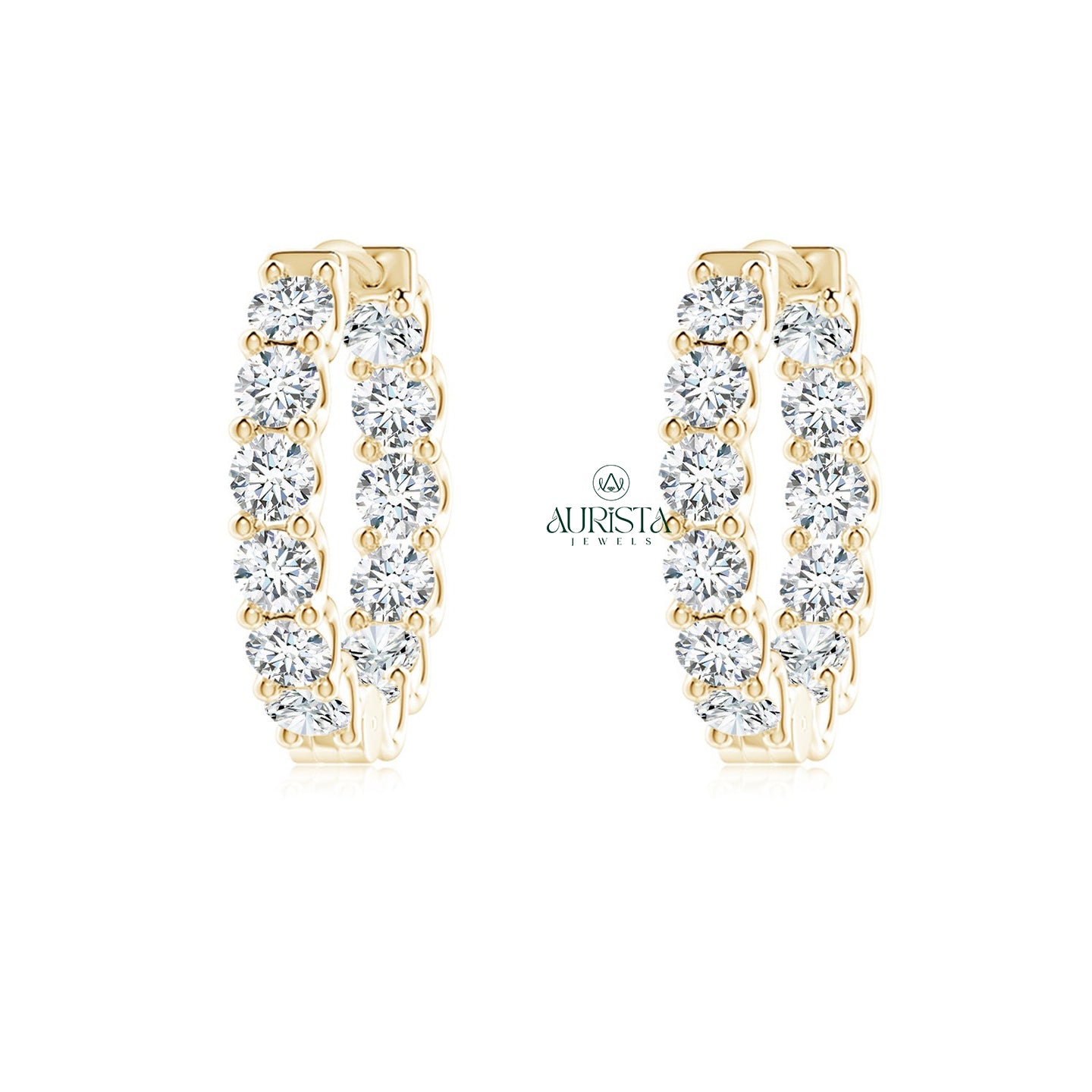 Luxury Earrings with Precious Diamond