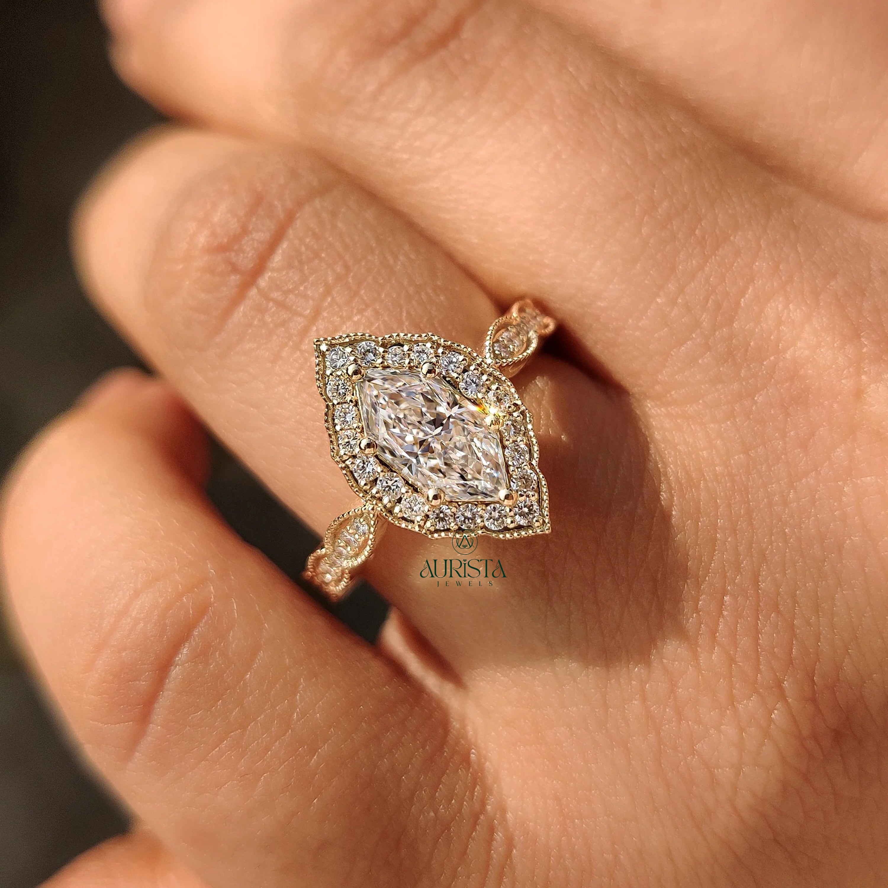Timeless Vintage Marquise Diamond Ring