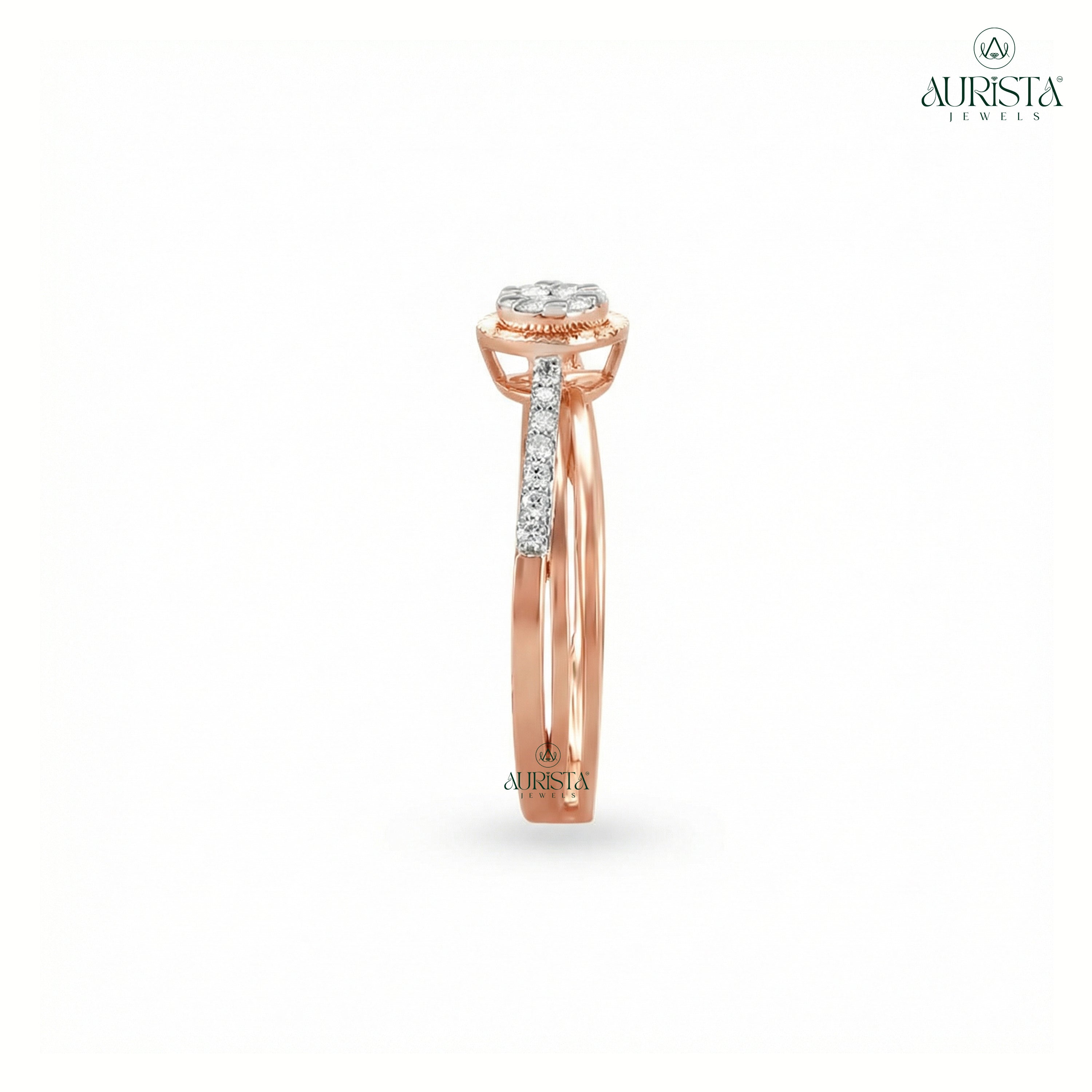 Gift of Eternity – Rose Gold Band with Round Diamond