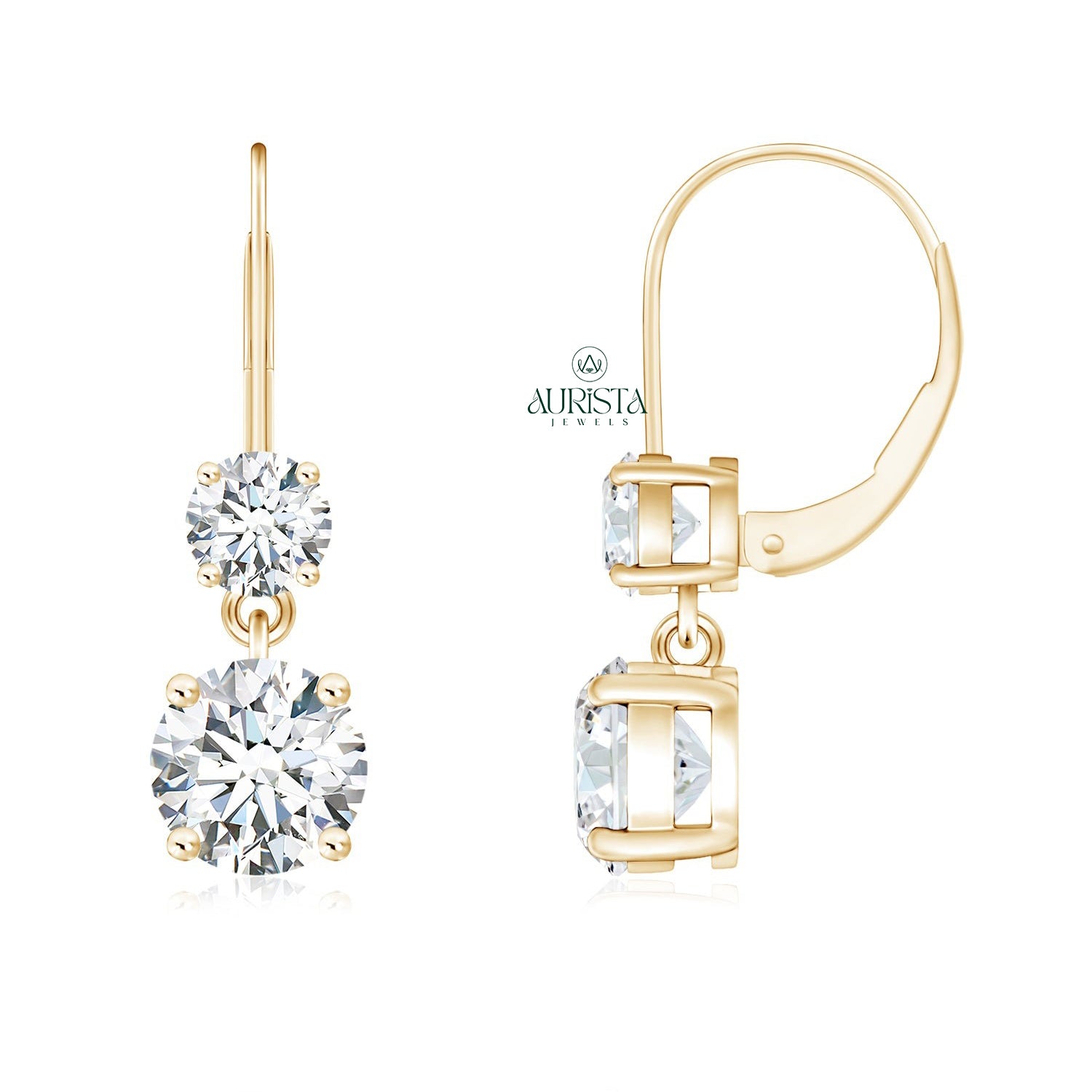 Radiant Earrings with Sparkling Diamond