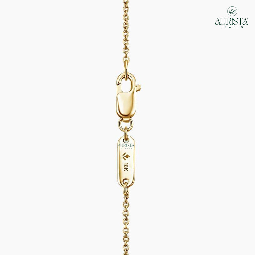 Timeless Spark Round Cut Diamond Pendant in Yellow Gold