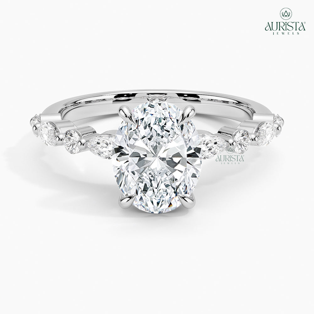 Bond of Light – White Gold Ring with Solitaire Diamond