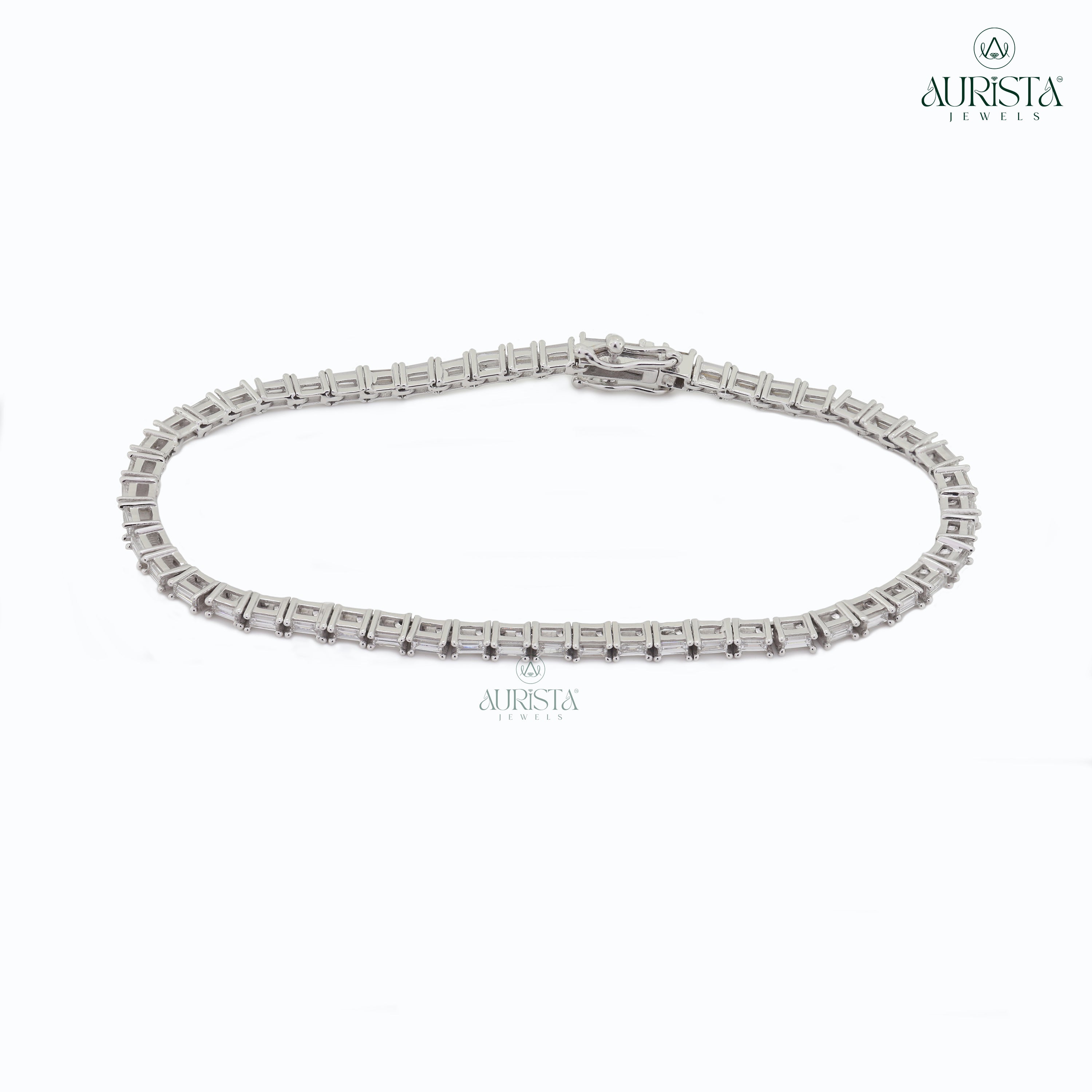 Endless Radiance – White Gold Tennis Bracelet