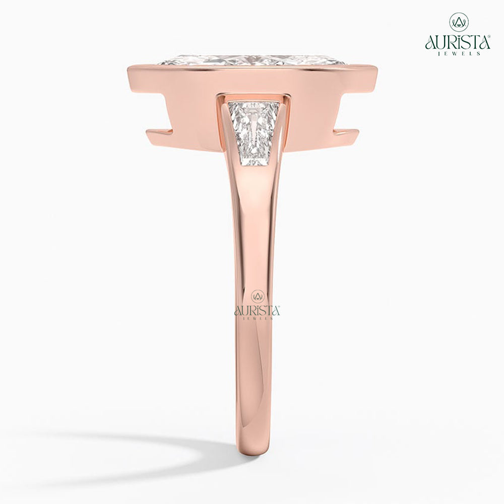 Promise Glow Rose Gold Ring with Marquise Diamond