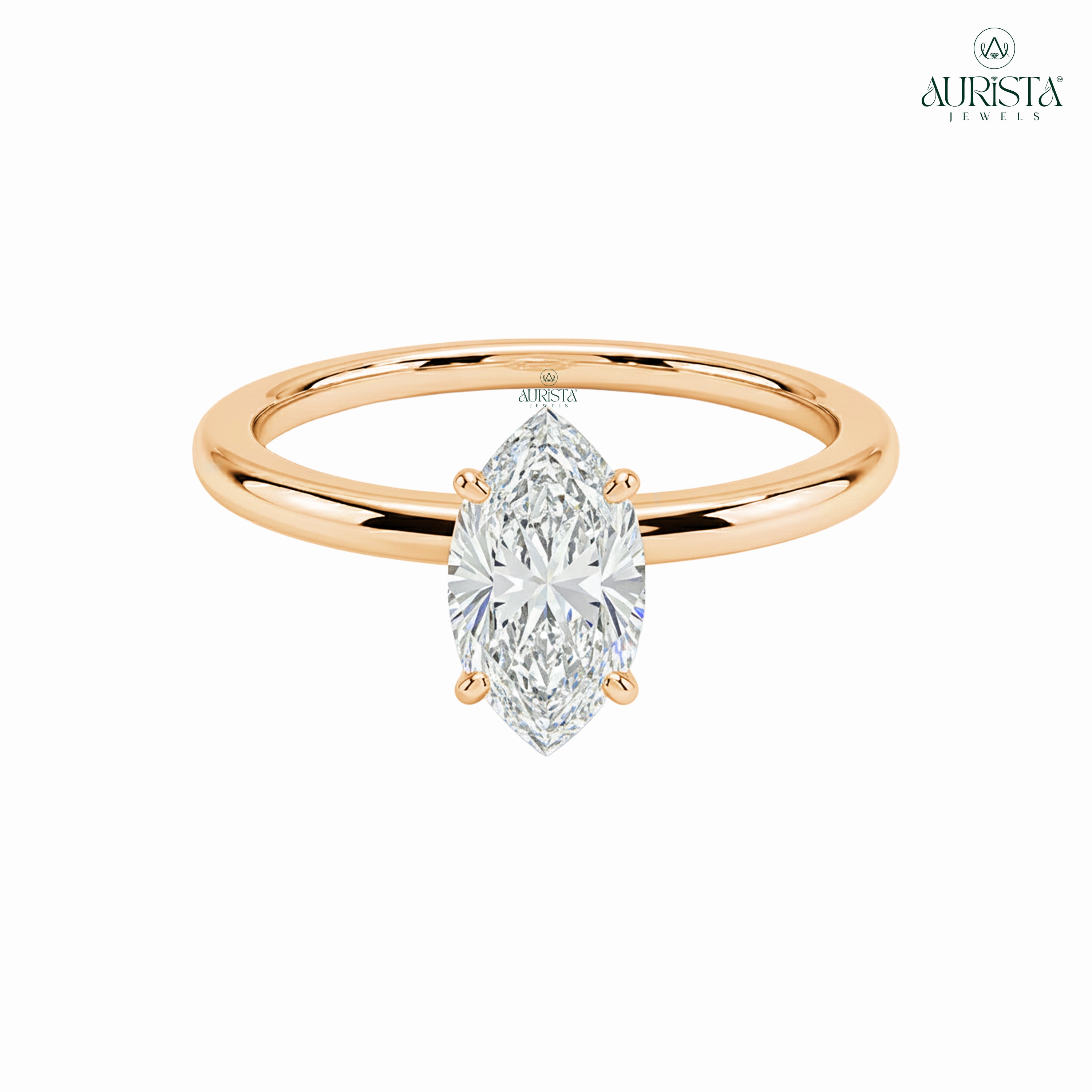 Bond of Light –Gold Ring with Solitaire Diamond