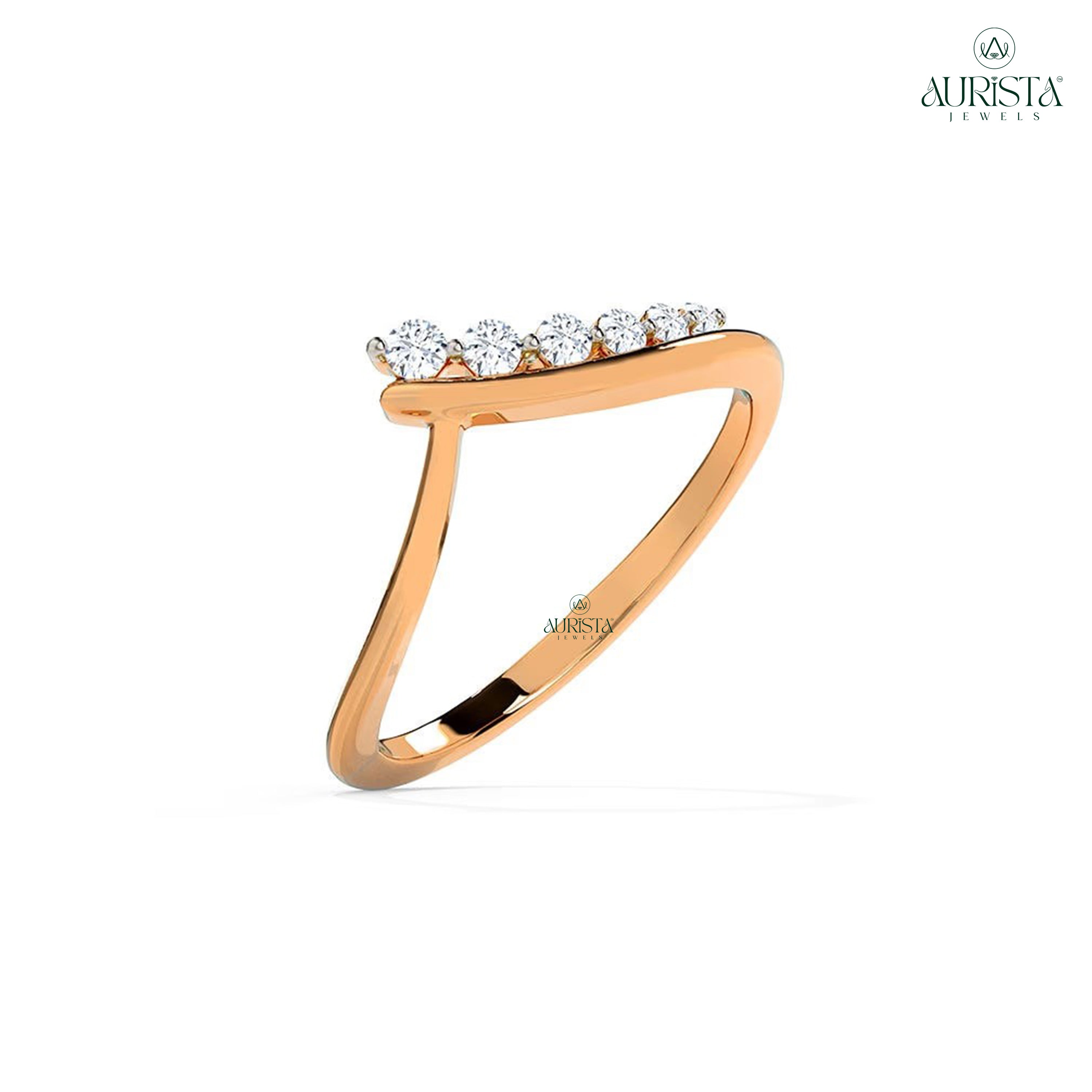 Forever Bound – Rose Gold Band with Round Diamond