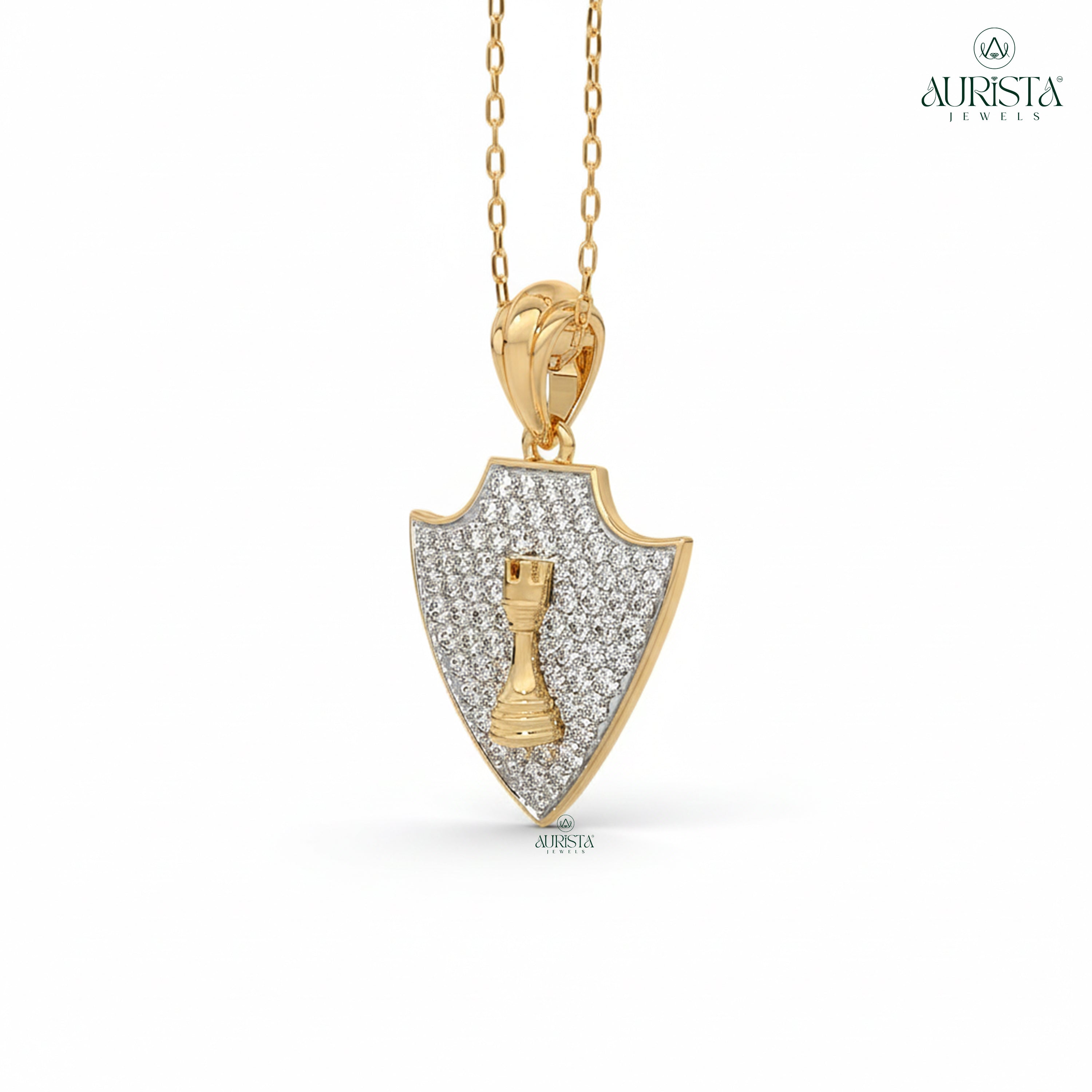 Polished Men’s Pendant with Diamond
