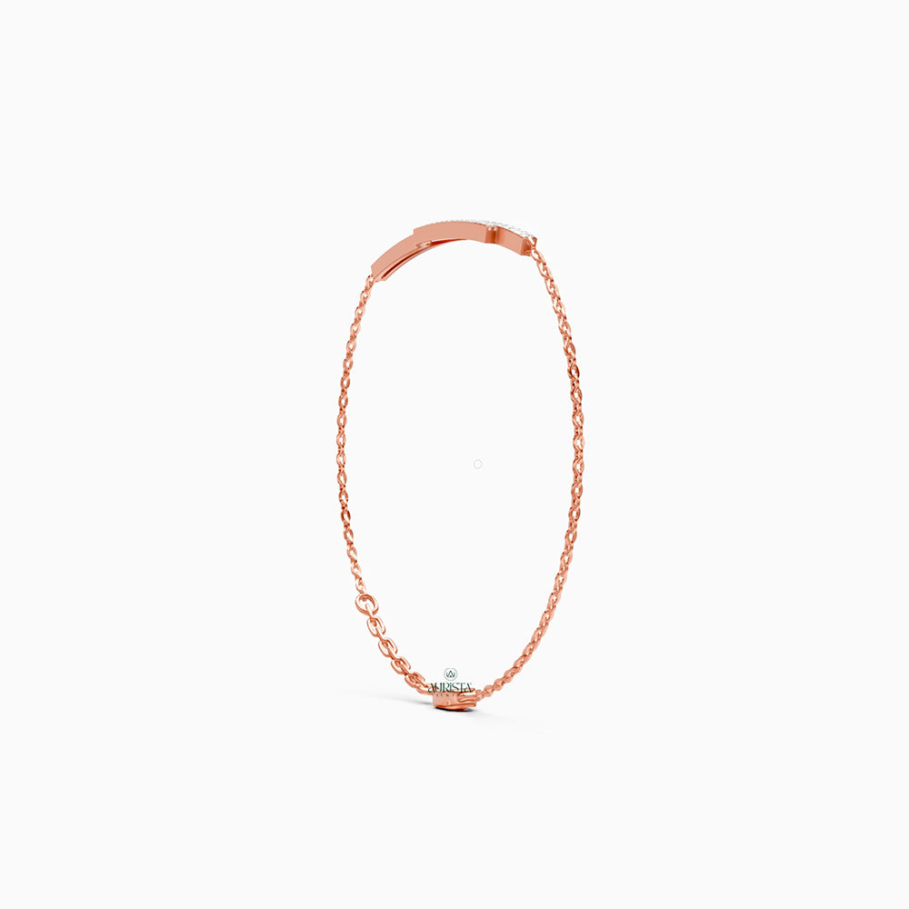 Sacred Circle – White Rose Gold Bracelet