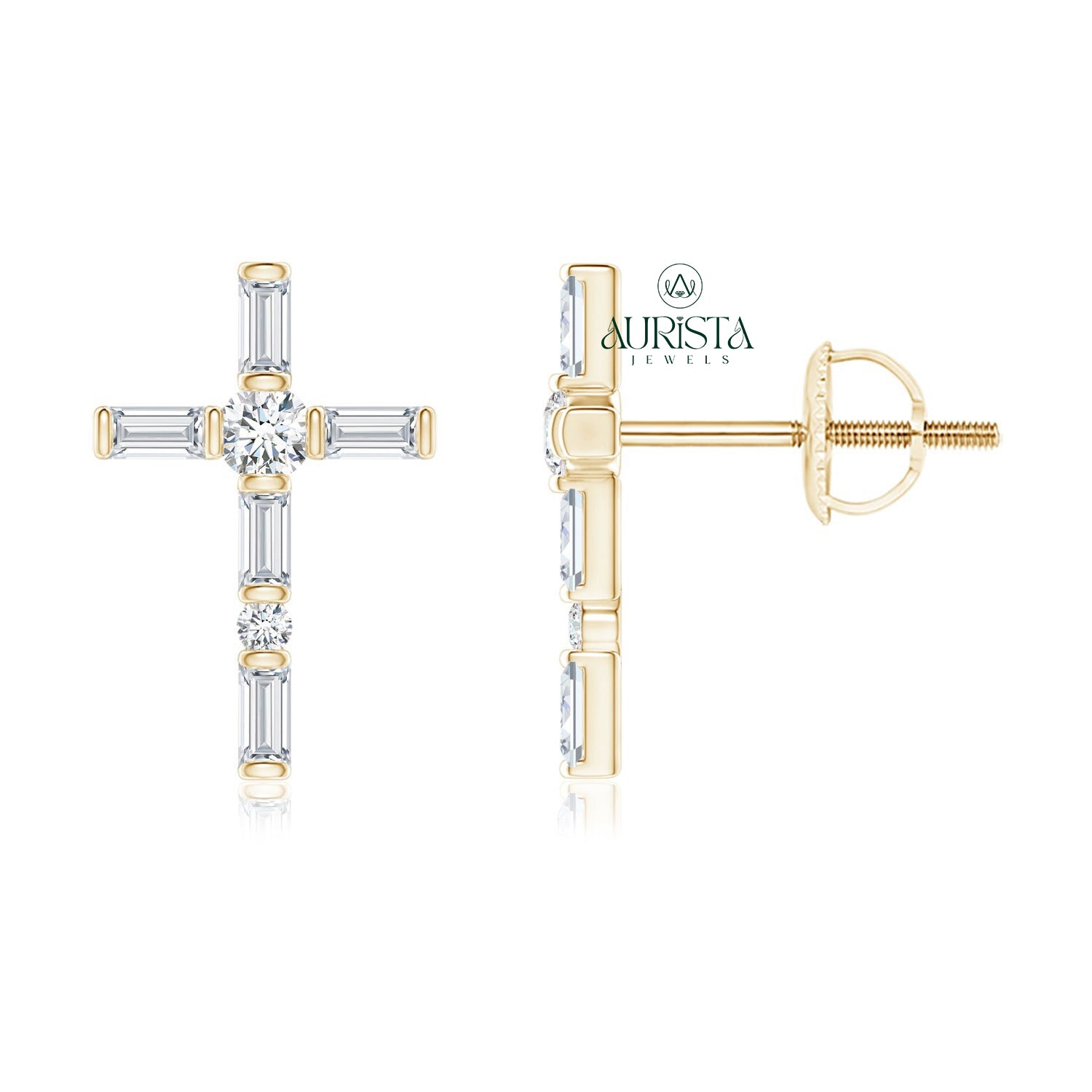 Fancy Earrings with Brilliant Diamond