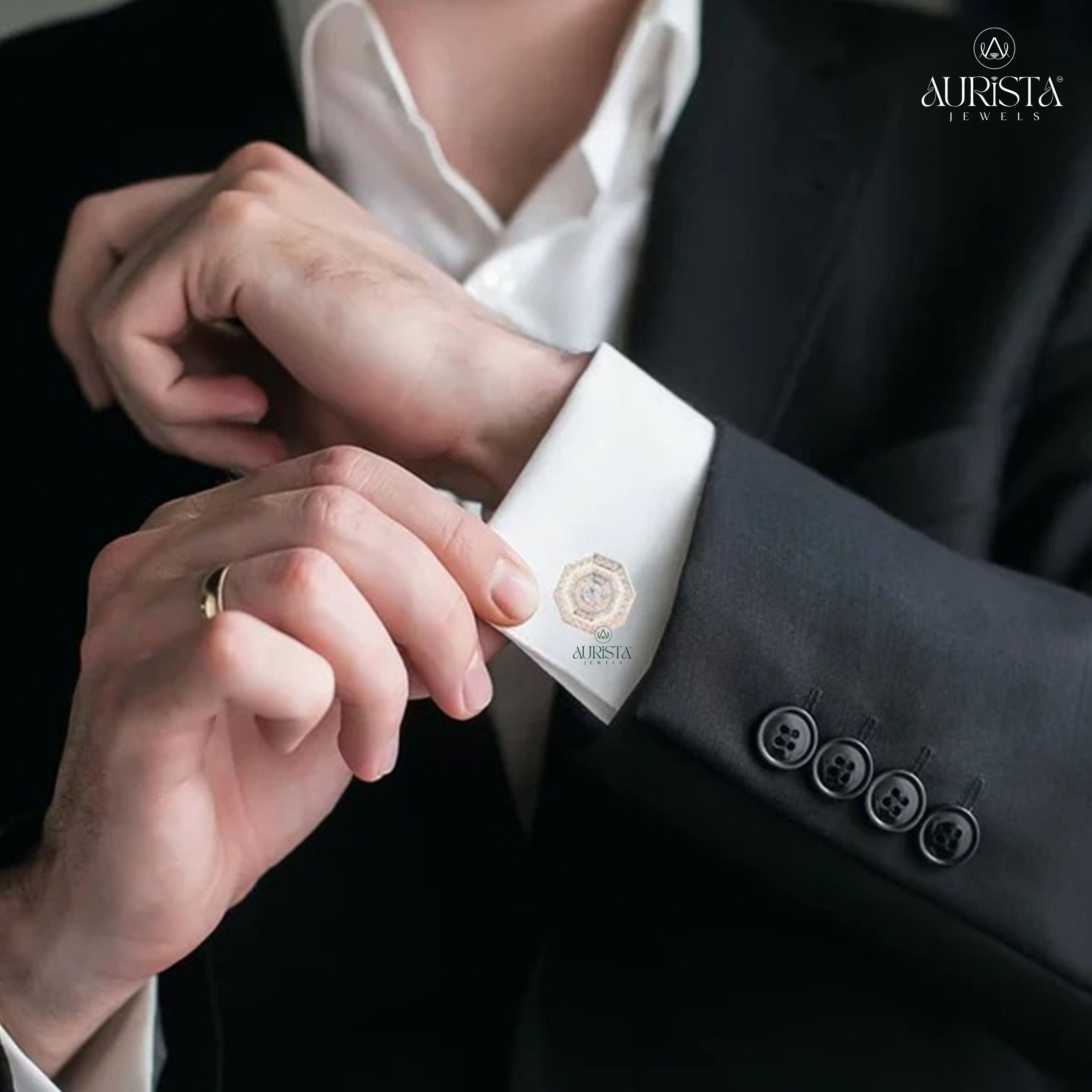 Eternal Devotion Men’s Diamond Cufflinks