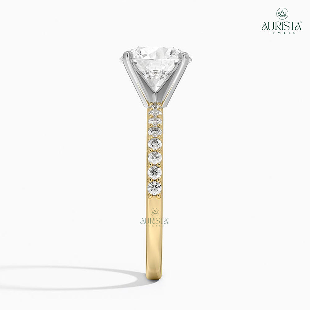 Timeless Promise – Yellow Gold Ring with Round Diamond