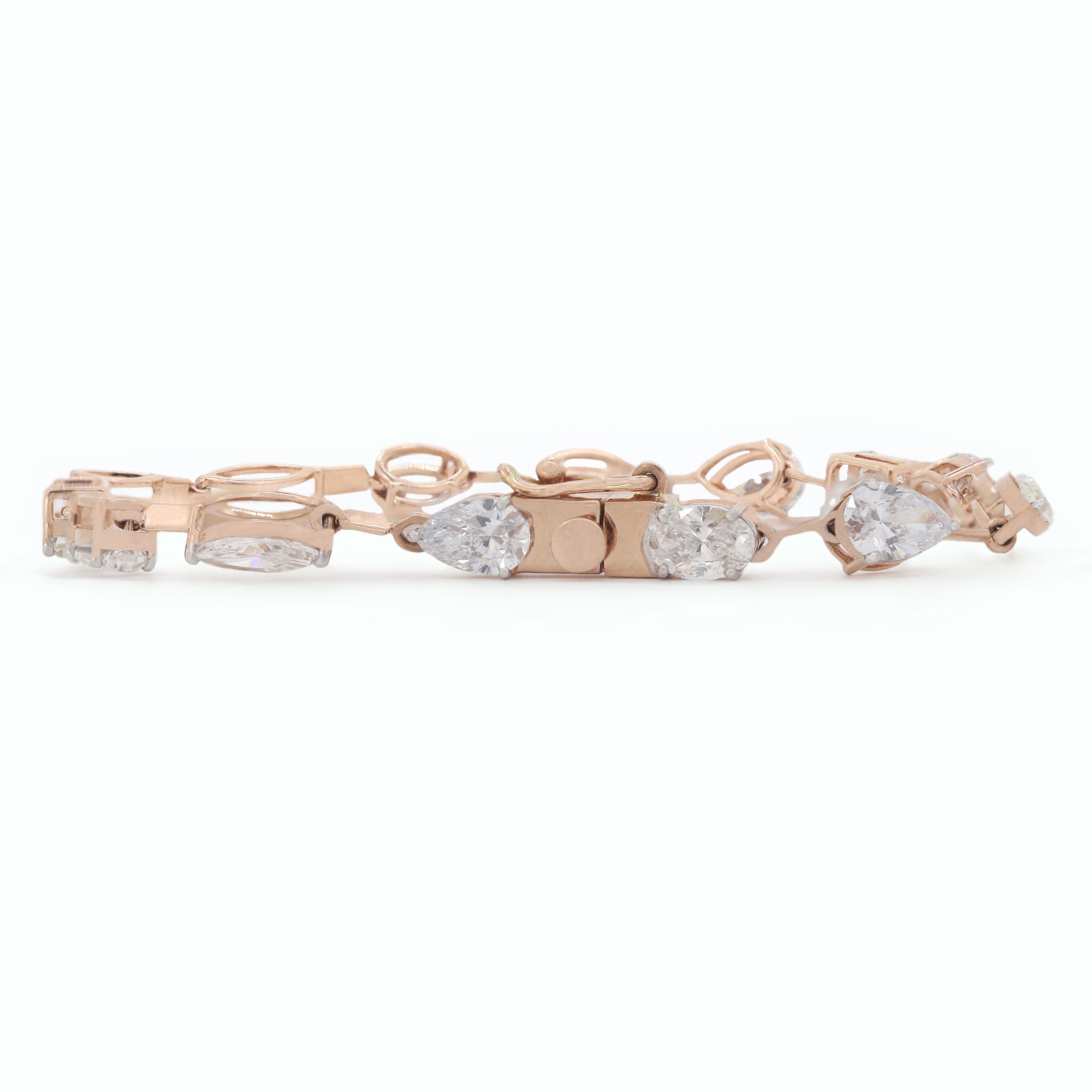 Forever Linked – Rose Gold Diamond Link Bracelet