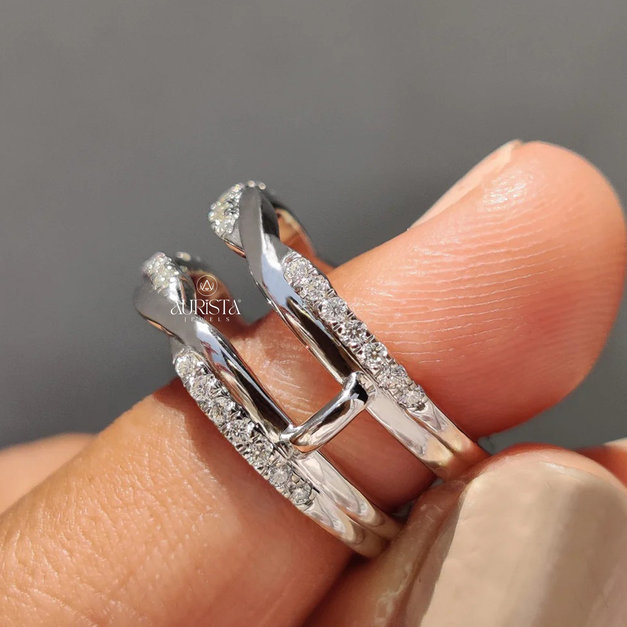 Twisted Diamond Elegance Diamond Ring