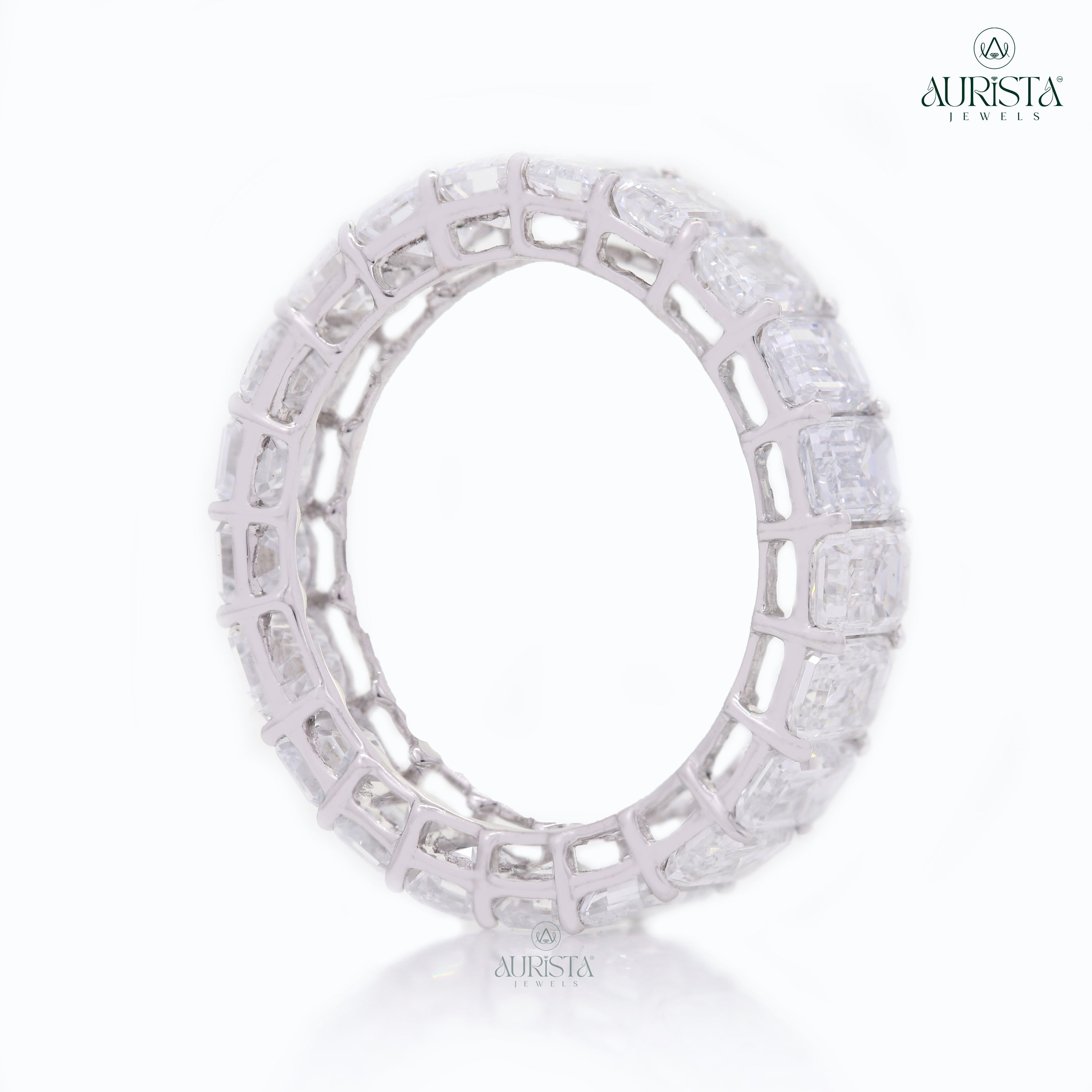 Wear Your Promise- White Gold Band with Emerald Diamond