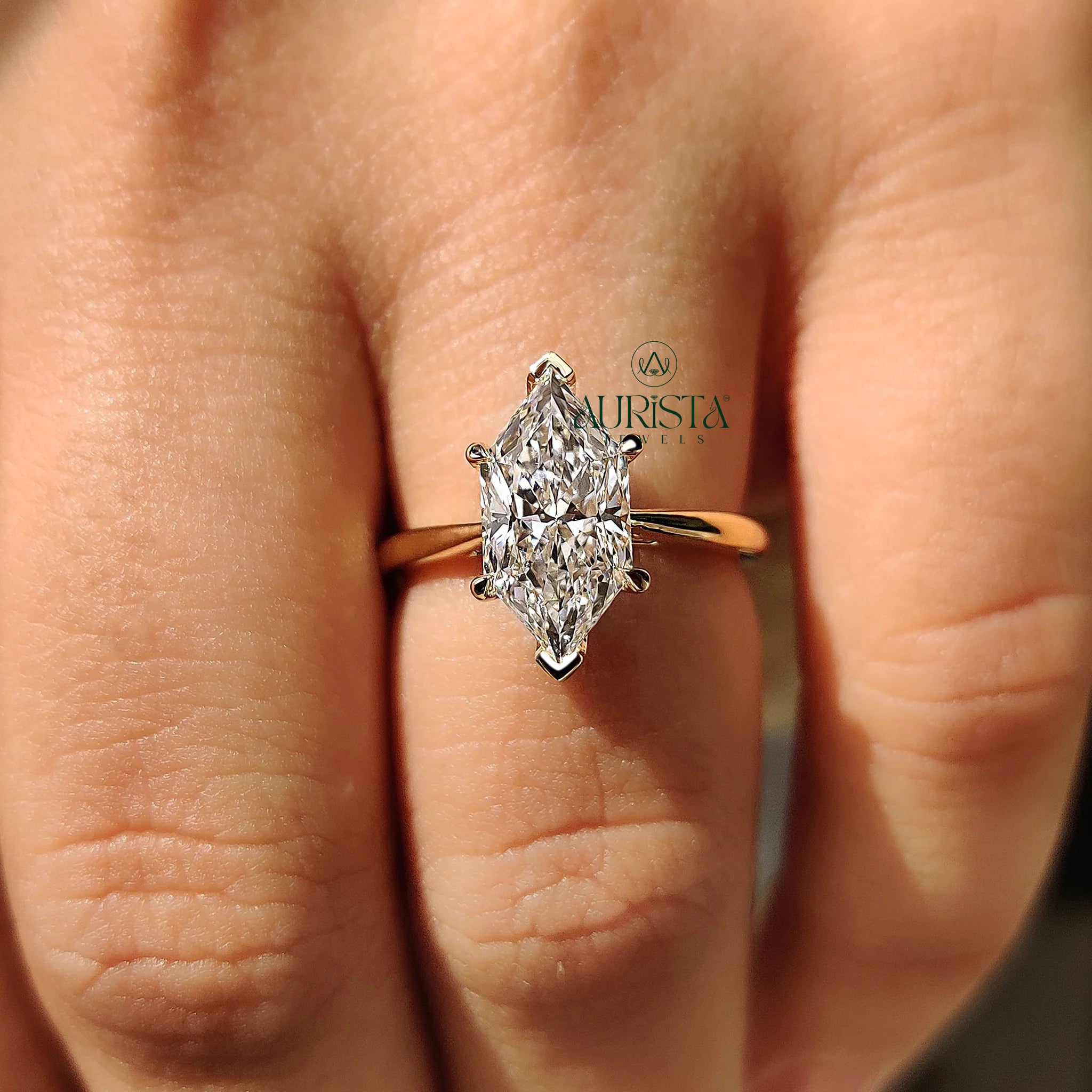 Modern Queen Hexagon Diamond Ring