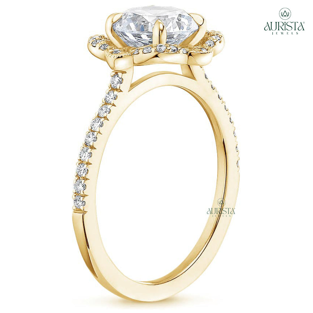 Gift of Eternity Yellow Gold Ring with Princess Diamond
