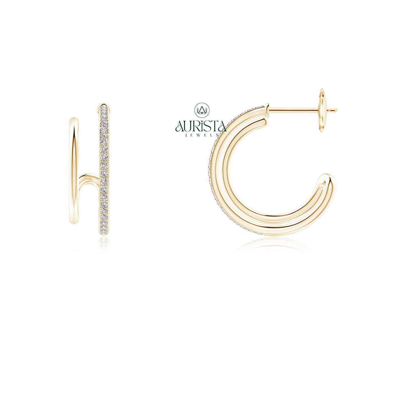 Designer Earrings with Elegant Diamond