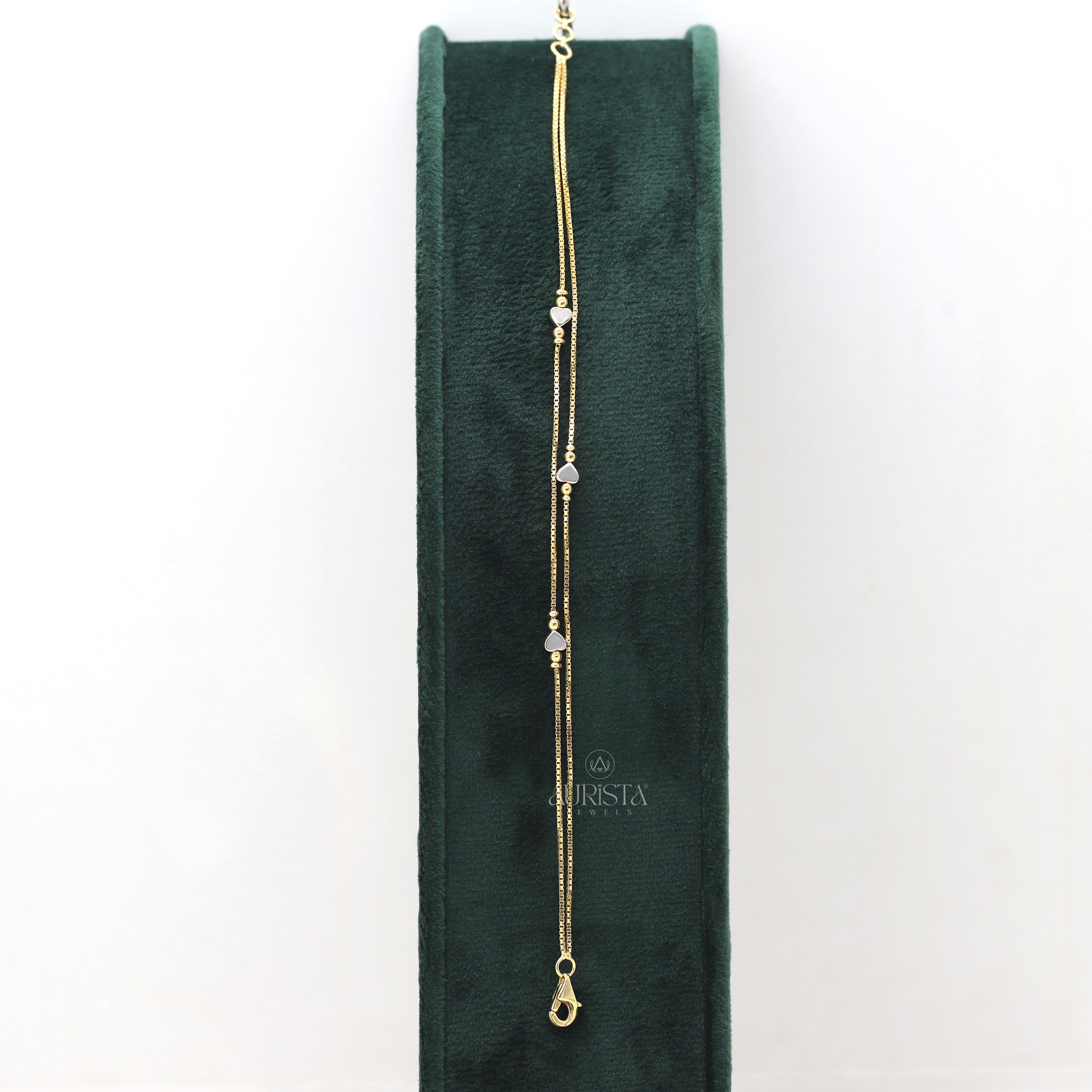 Shine of Love – Double Layer Heart Box-Chain Bracelet