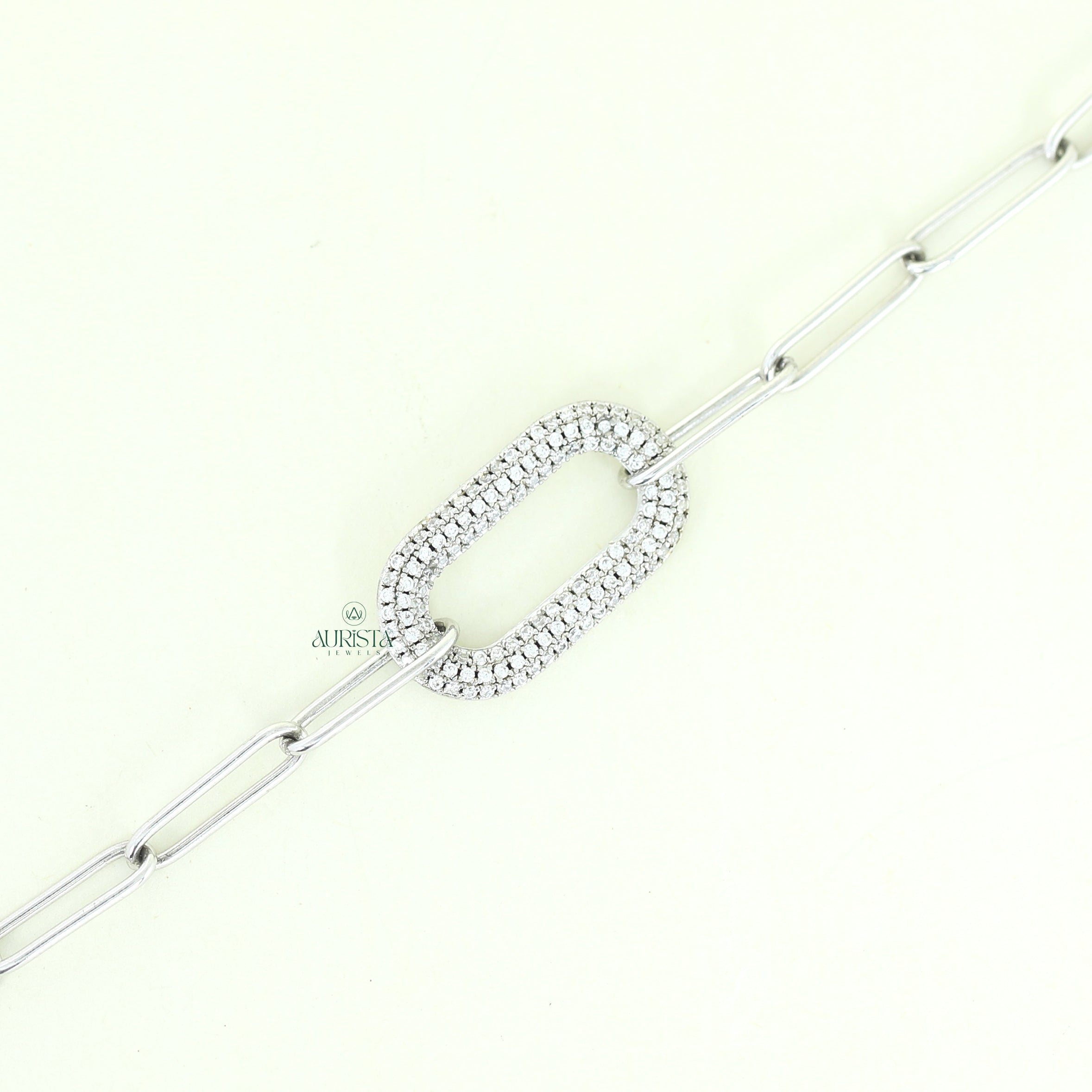 Sparkling Oval Pave Diamond Bracelet