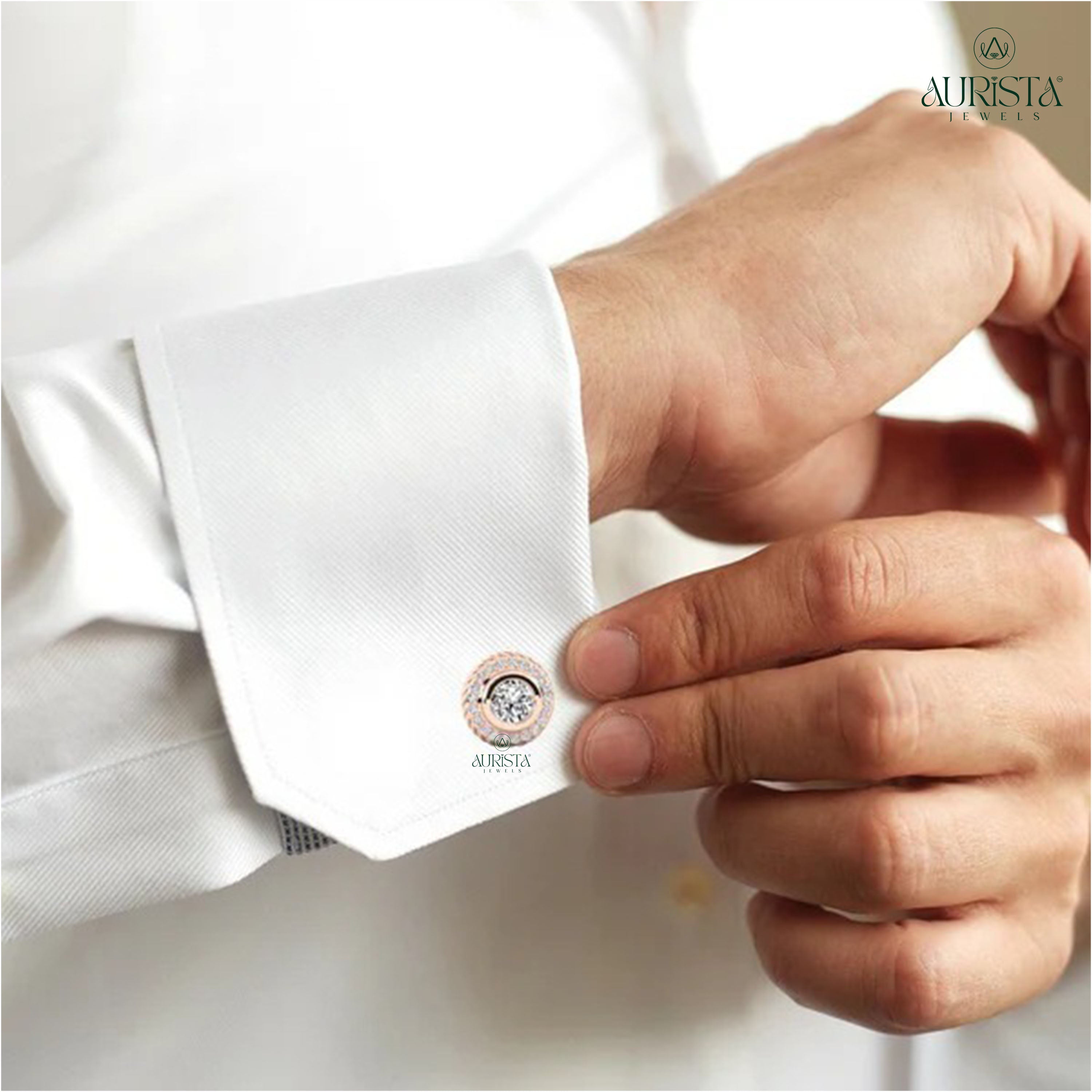 Elegant Diamond Cufflinks for Men