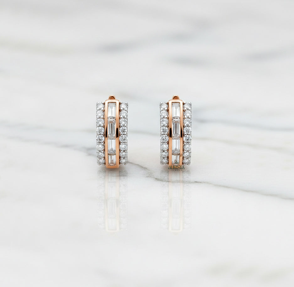 Pure Sparkle – Diamond Hoops Earrings