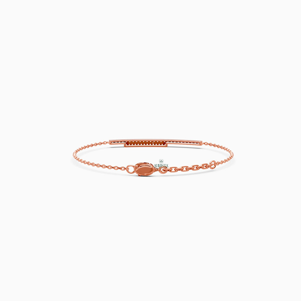 Sacred Circle – White Rose Gold Bracelet