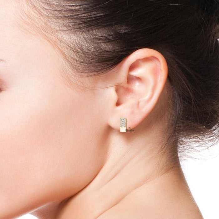 Eternal Glow Round Diamond Pave Studs