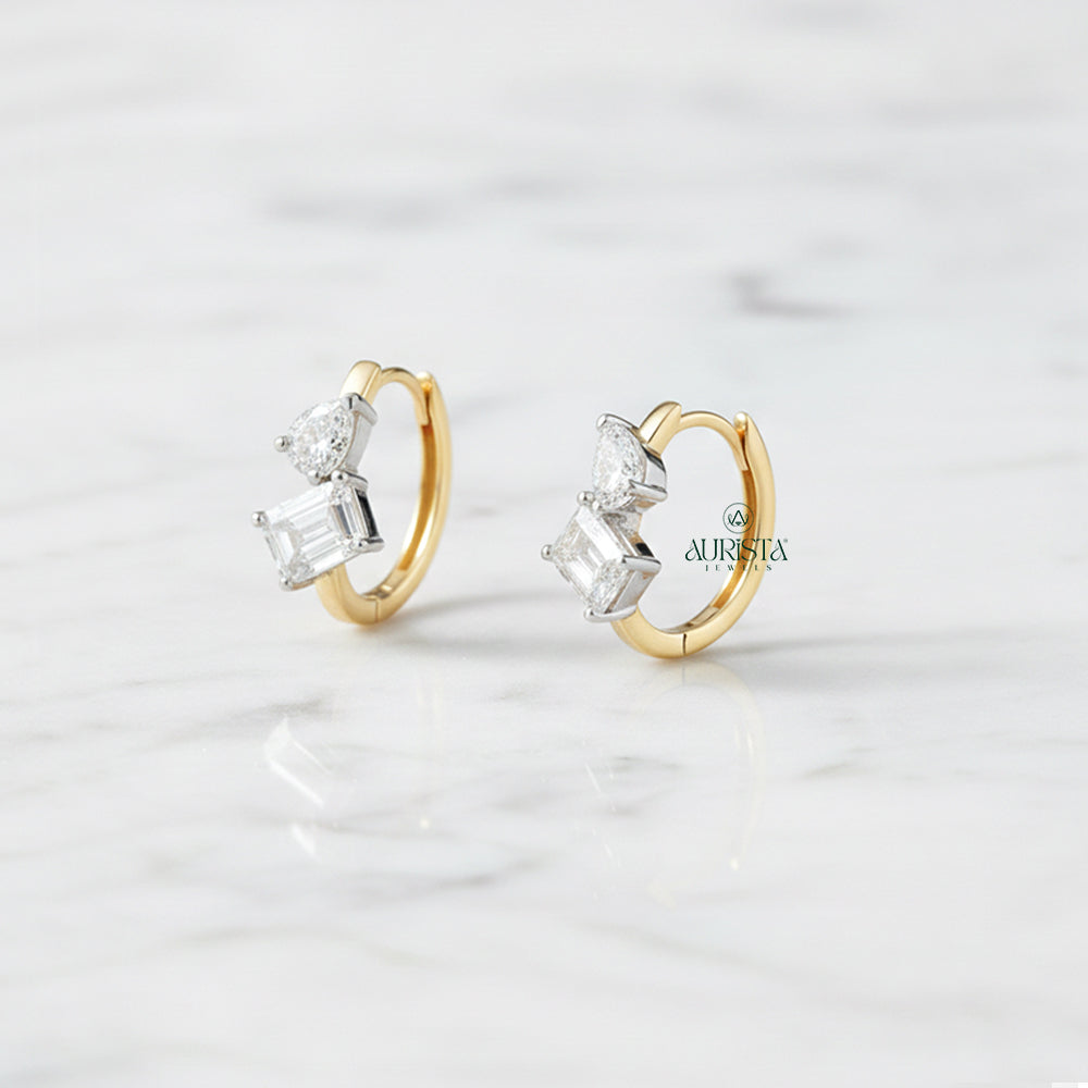 Forever Shine – White Diamond Earrings
