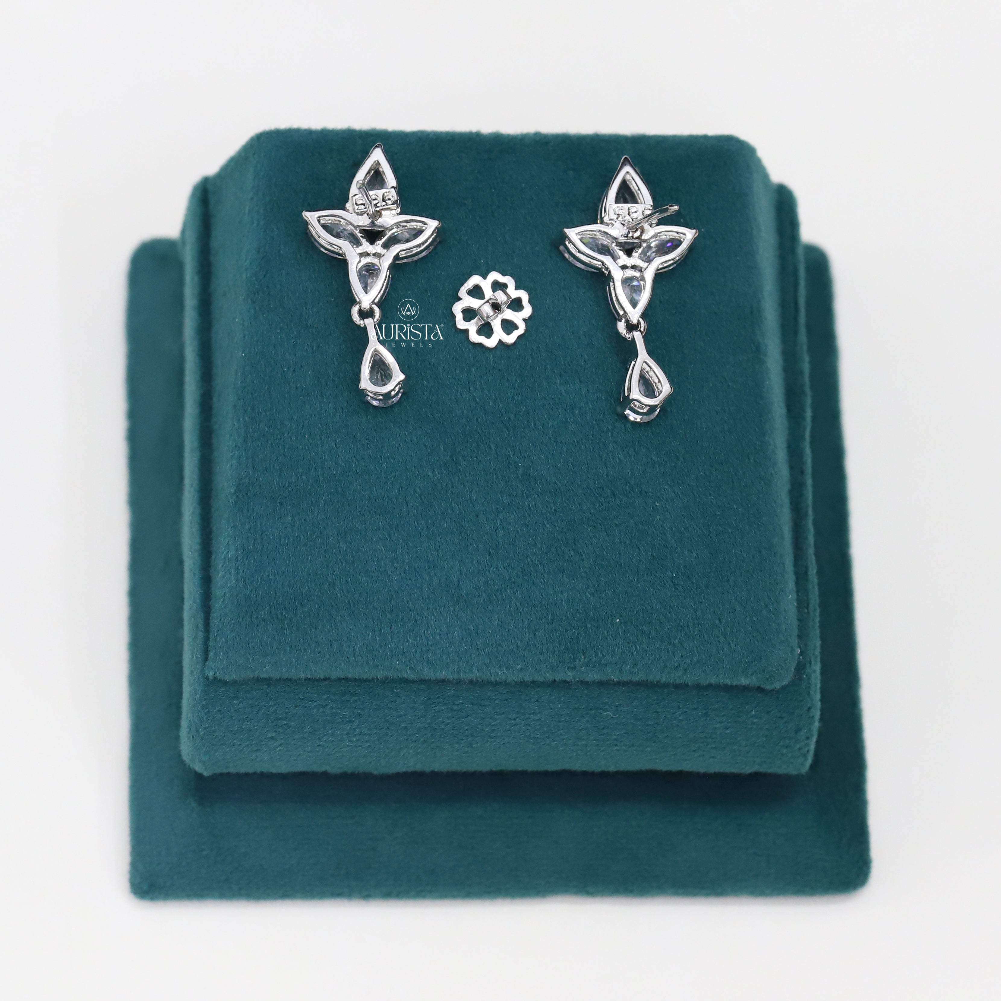Prae and Marquise Cut Moissanite  Dangle Earrings Bridal Party Gift