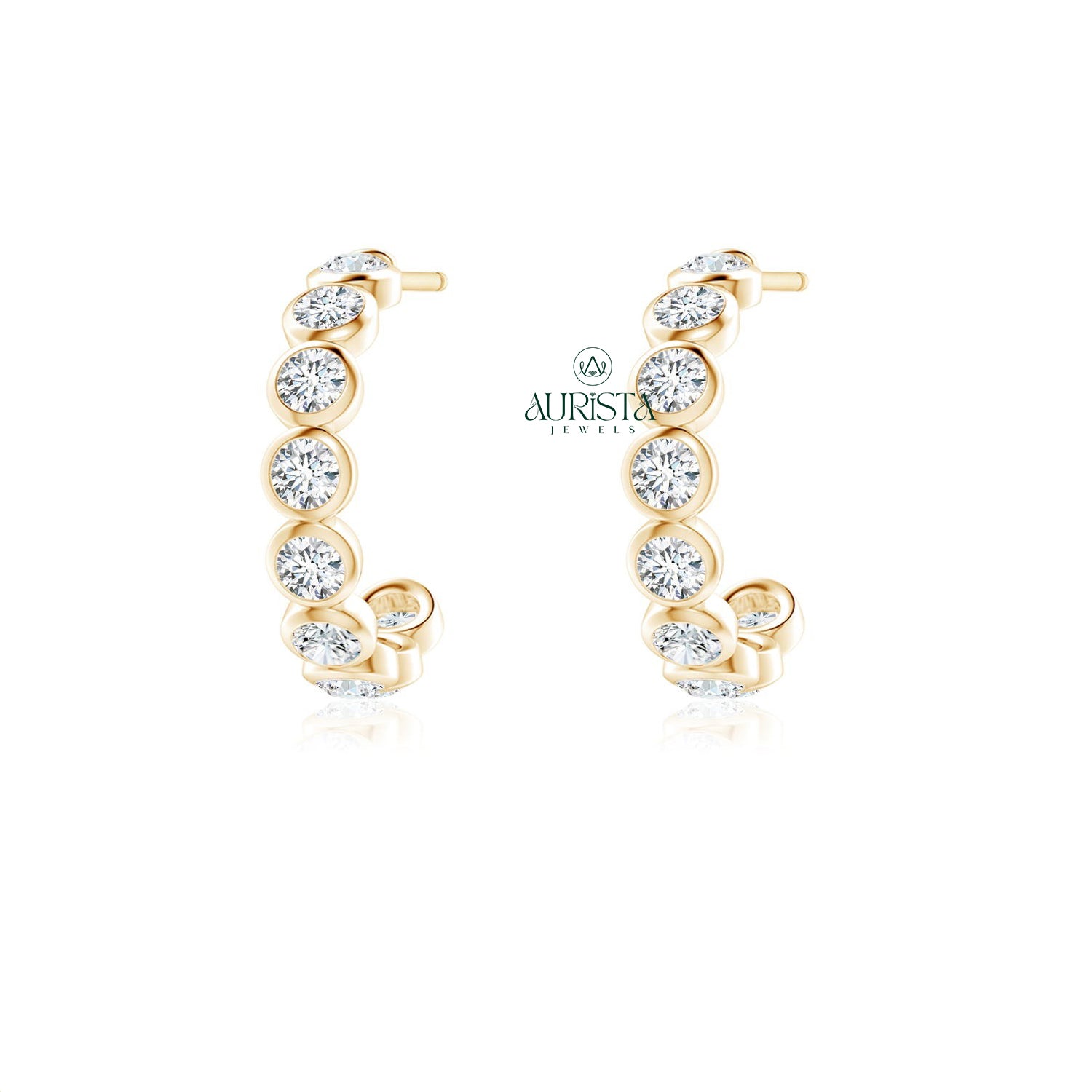 Lavish Earrings with Brilliant Diamond