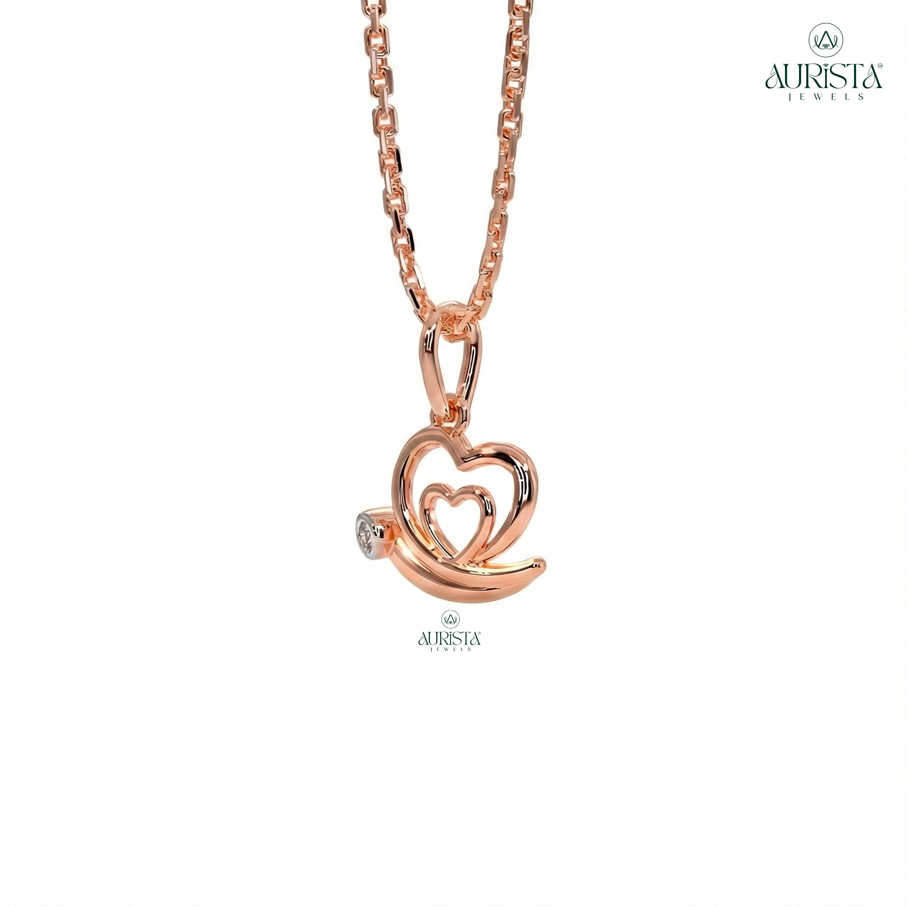 Elegant Heart Design Moissanite Diamond Pendant Necklace for Romantic Everyday Style