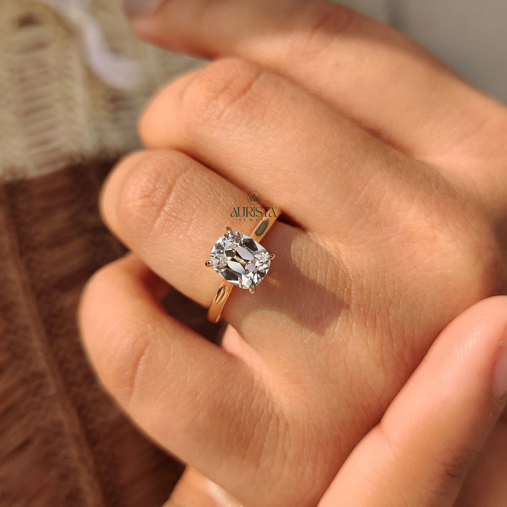 Beautiful Simplicity in a Diamond Solitaire Ring