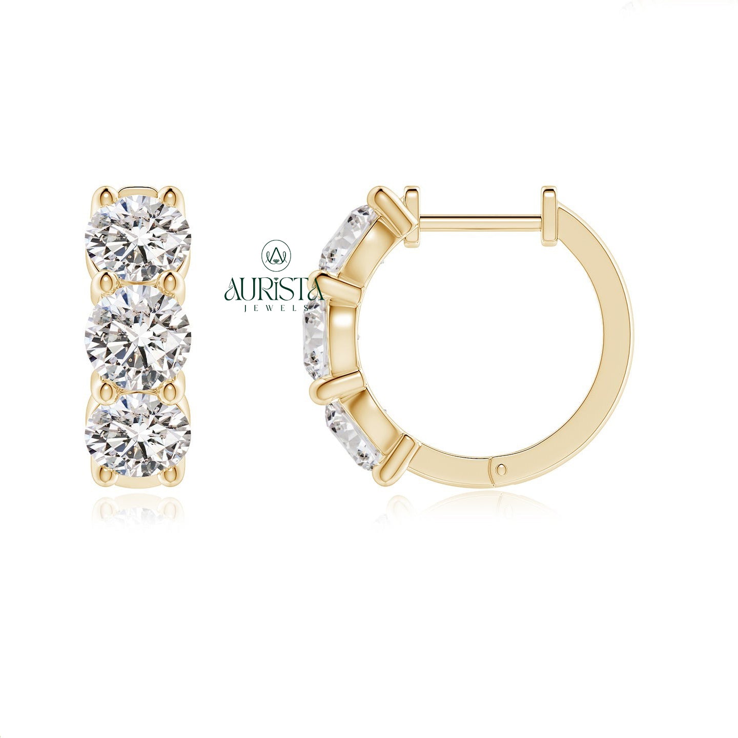 Pure Earrings with Sparkling Diamond