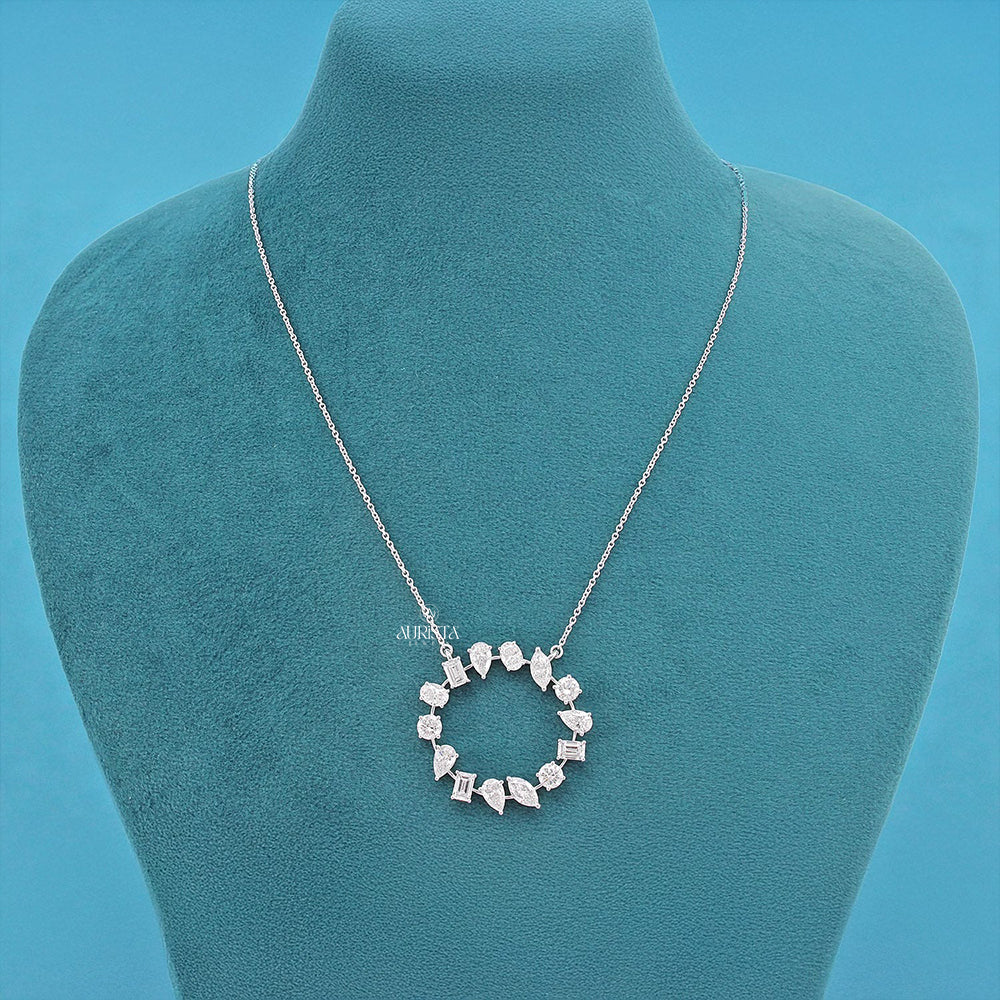 Forever Glow Solitaire Pendant in White Gold