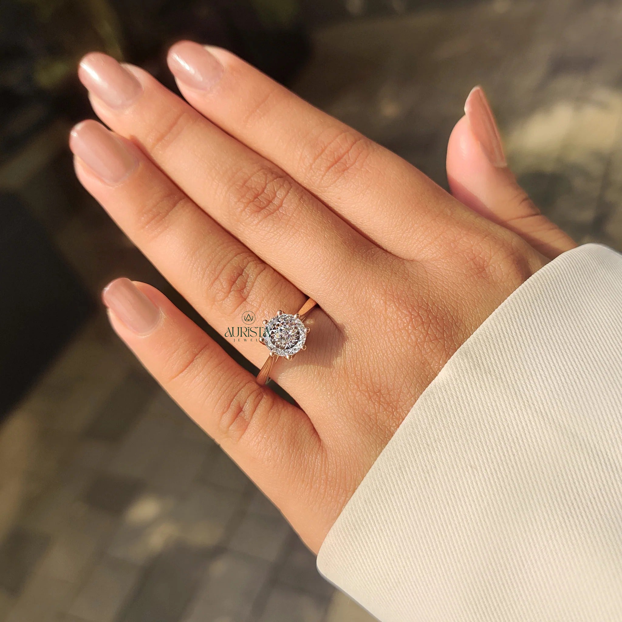 Minimalist  Portuguese Solitaire Ring with Modern Elegance
