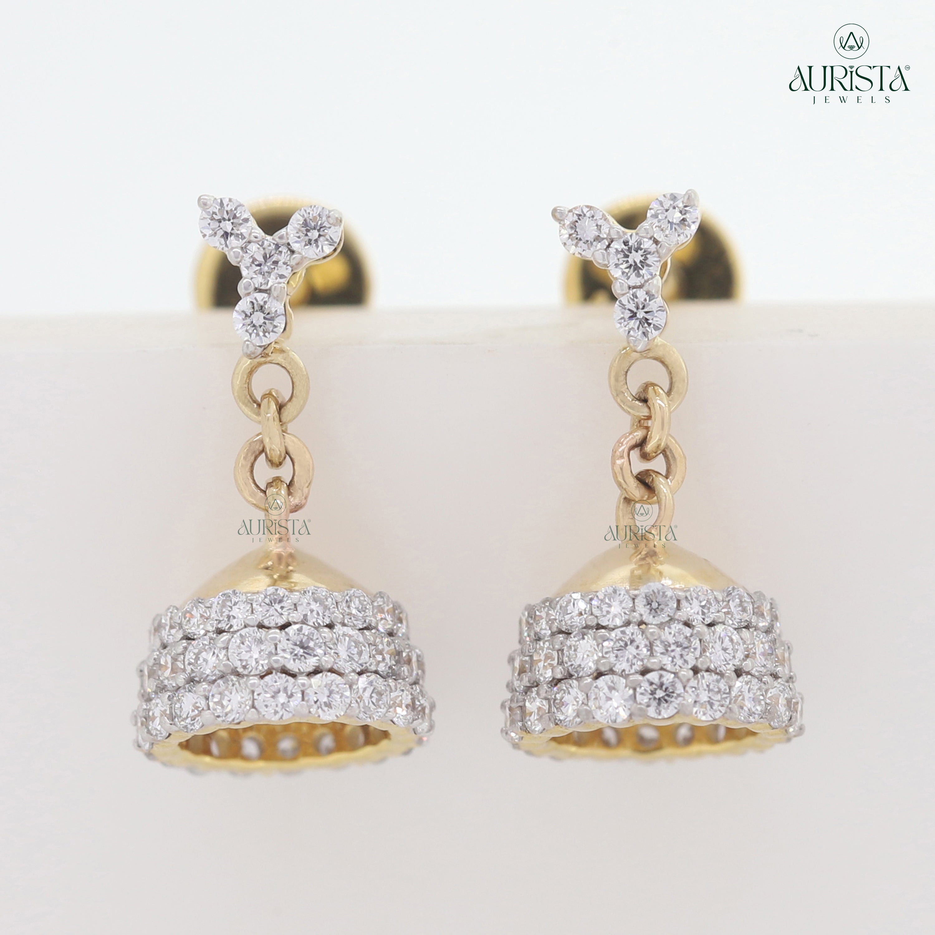 Sparkling Whispers – Diamond Stud Earrings
