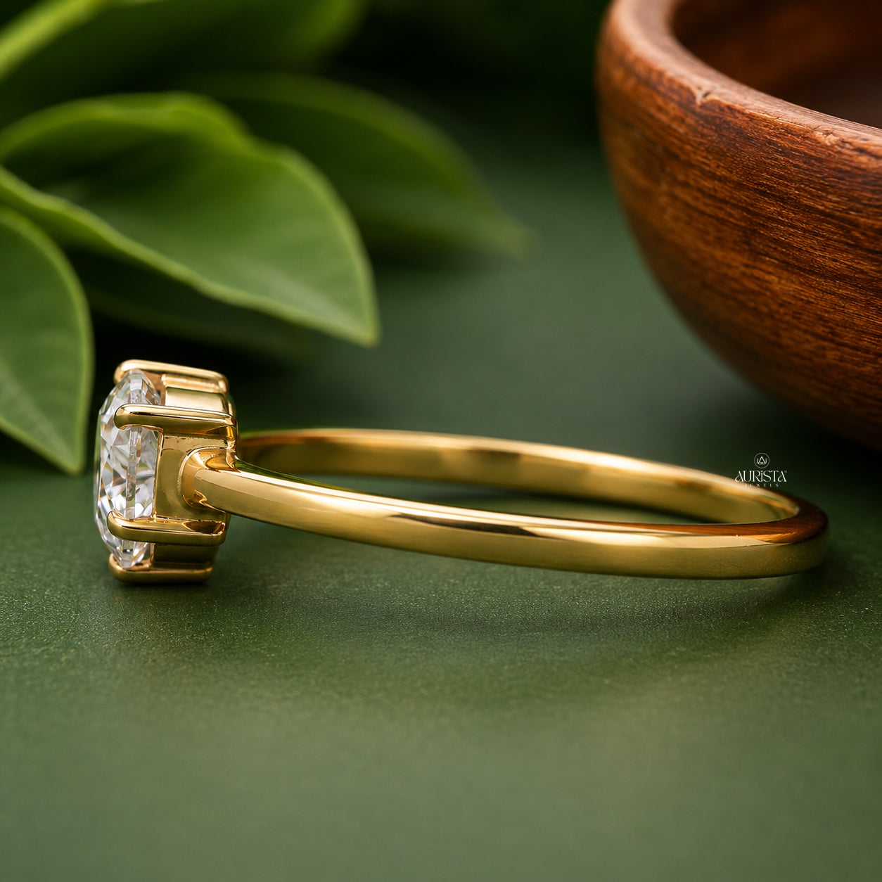 Heart Shape Lab Grown Diamond Ring, Minimalist Engagement Wedding Ring Solitaire Band
